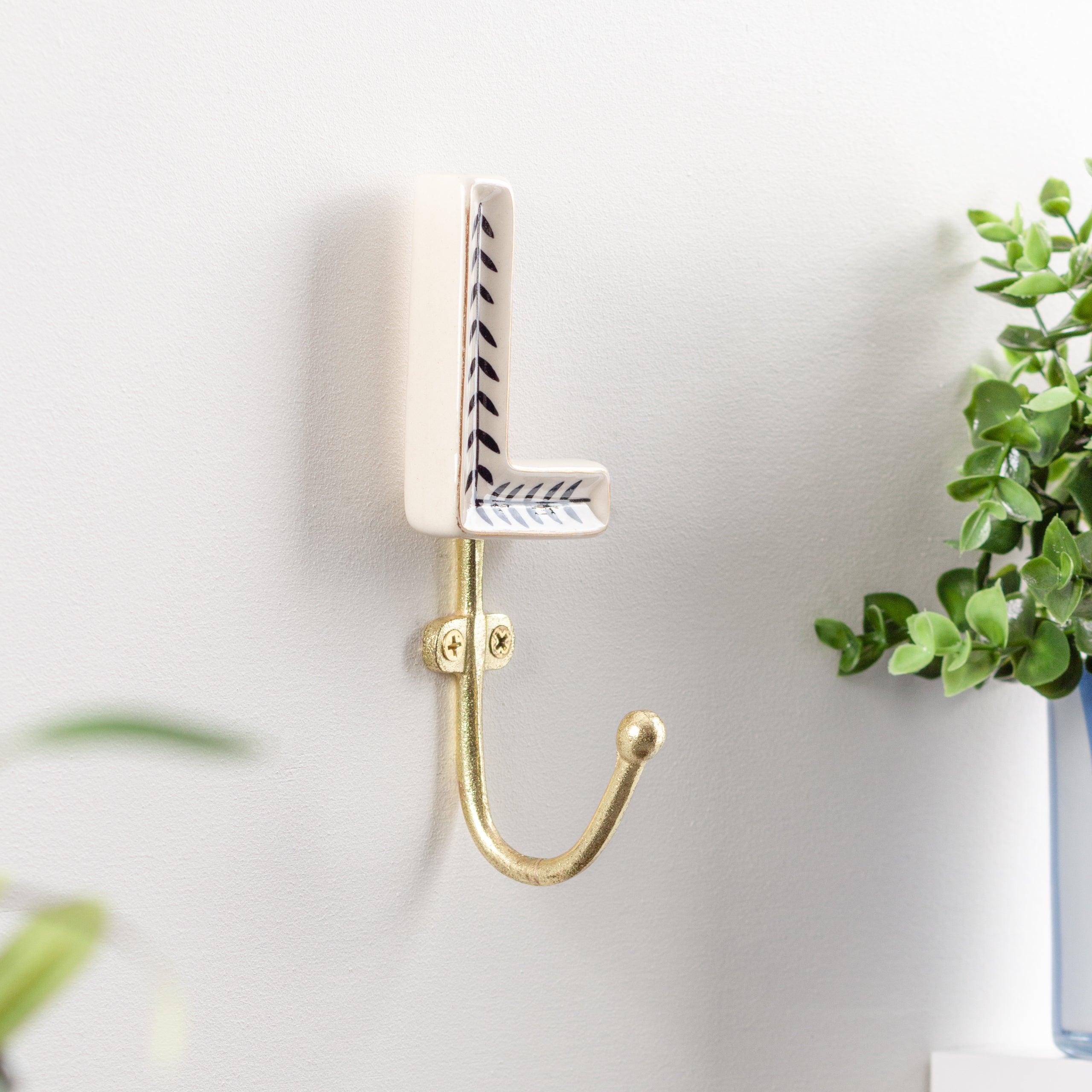 Alphabet L Set of 1 Wall Hooks