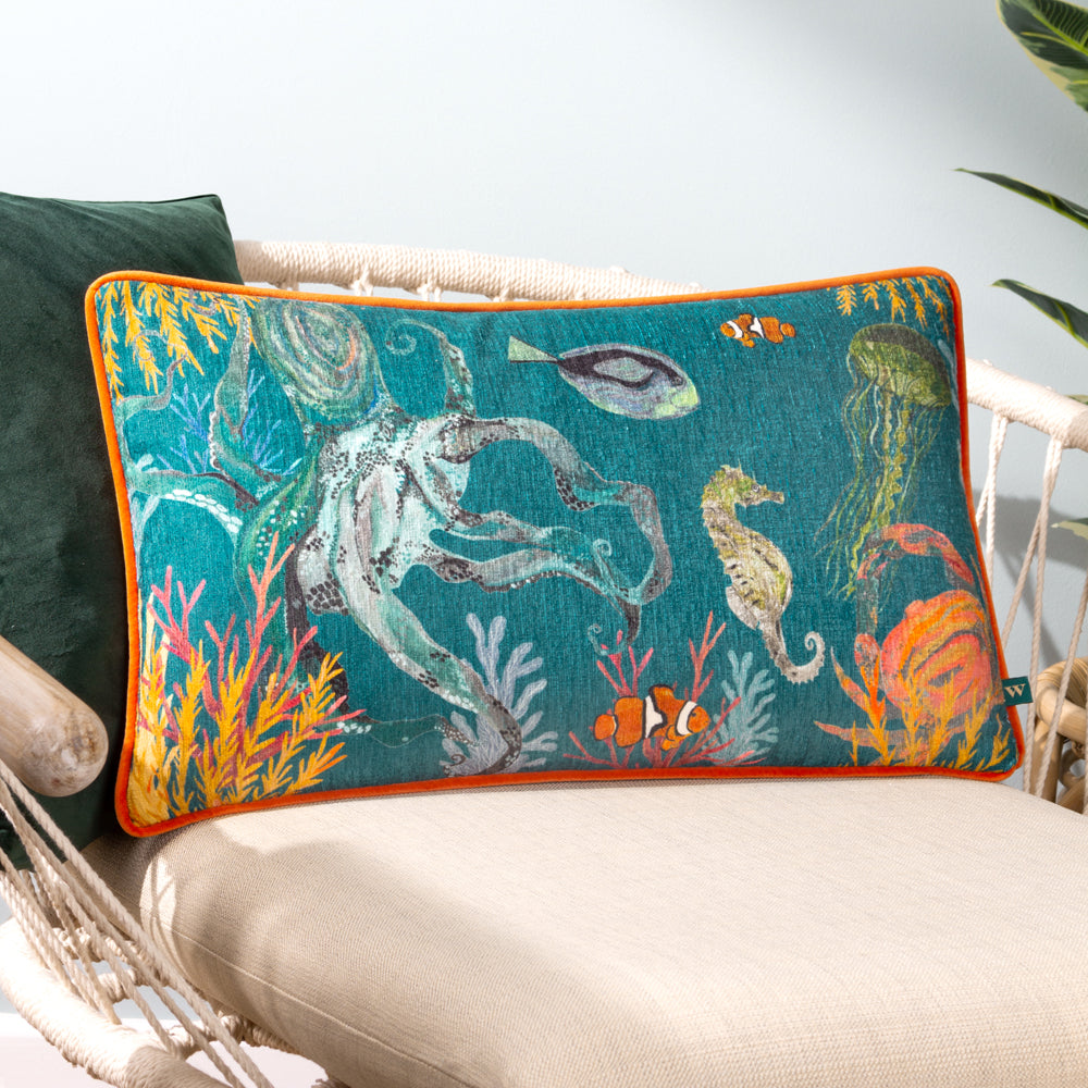 Abyss Sea Creatures Rectangular Cushion