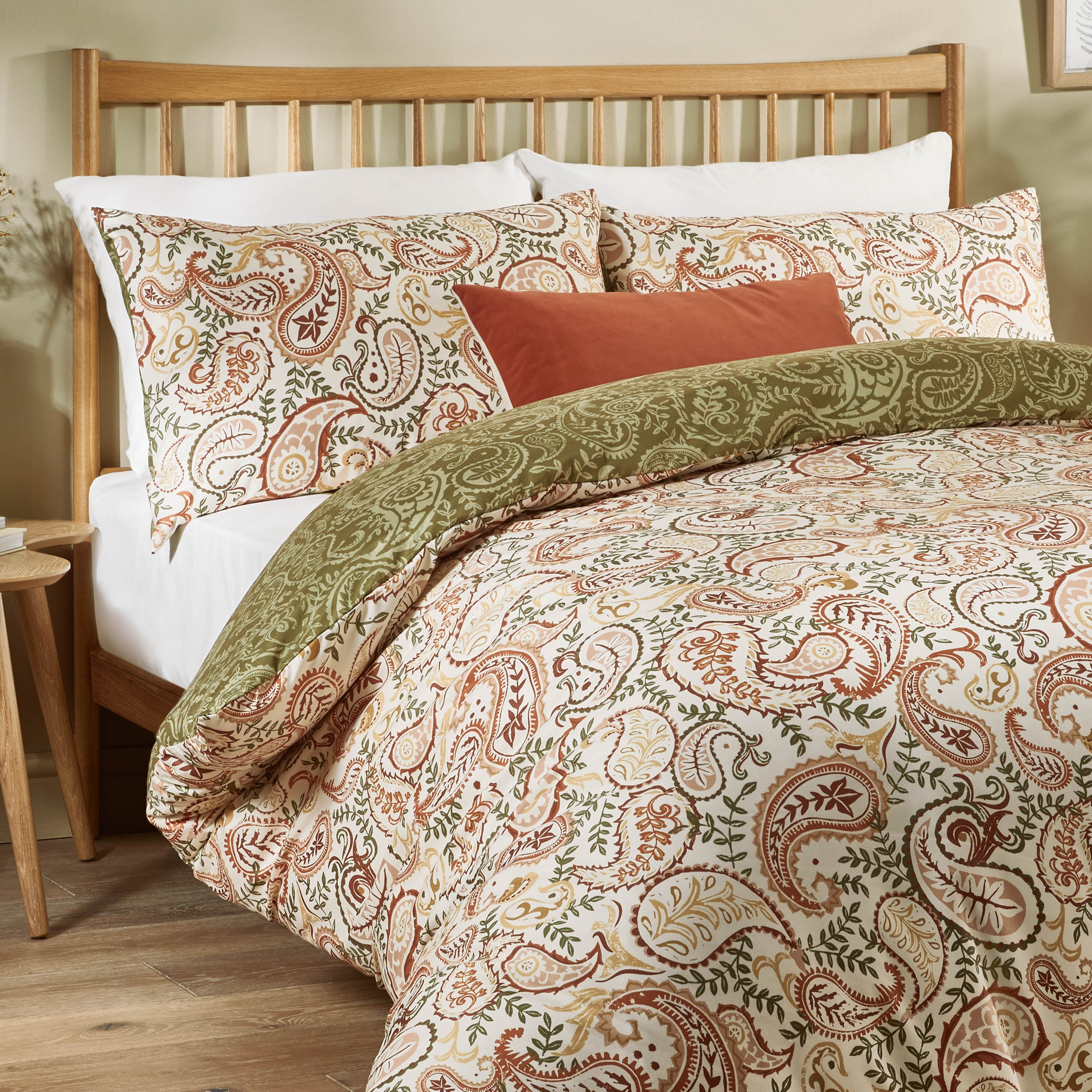 Anika Paisley Printed Soft Touch Duvet Cover Set