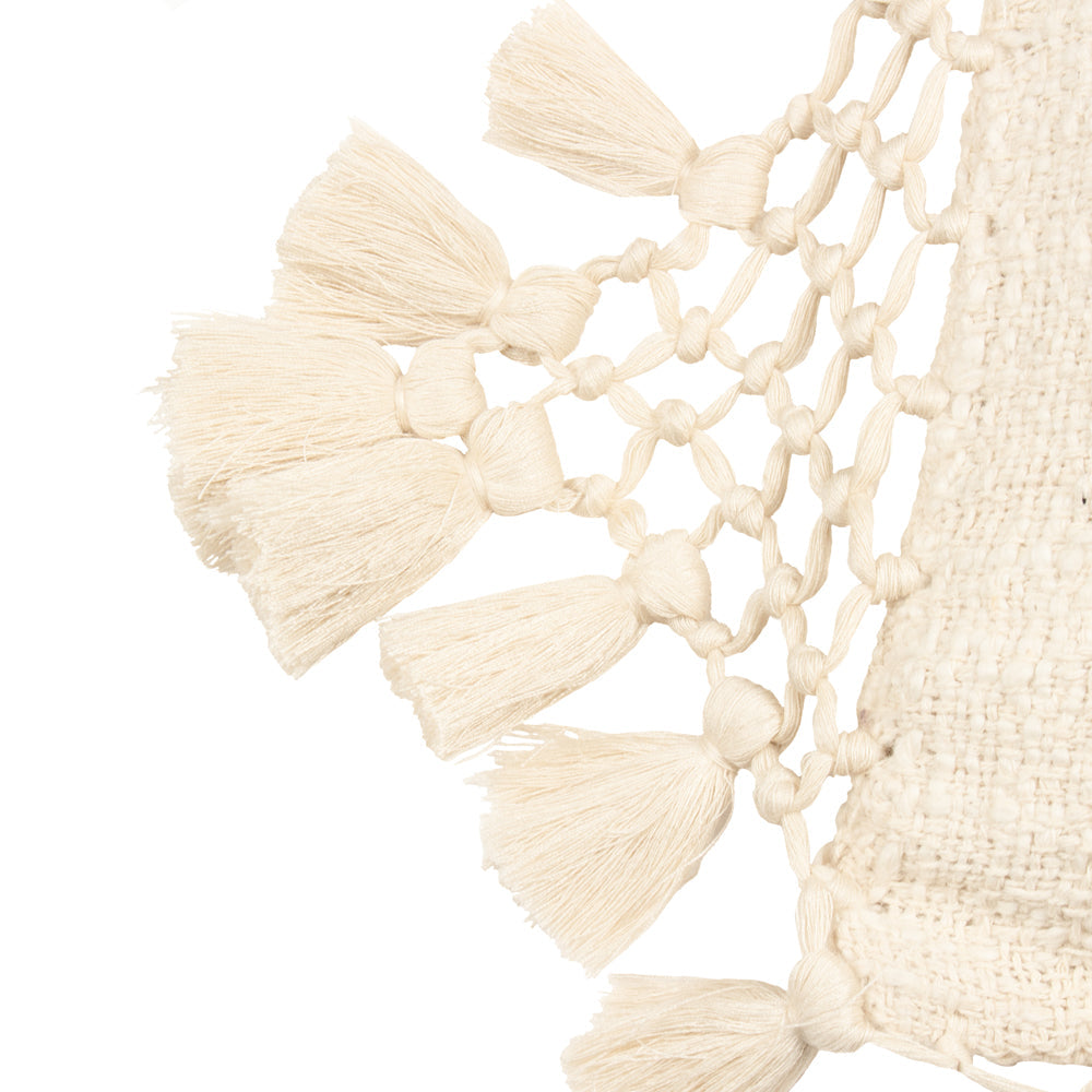 Anko Macrame Tassel Trim Cushion