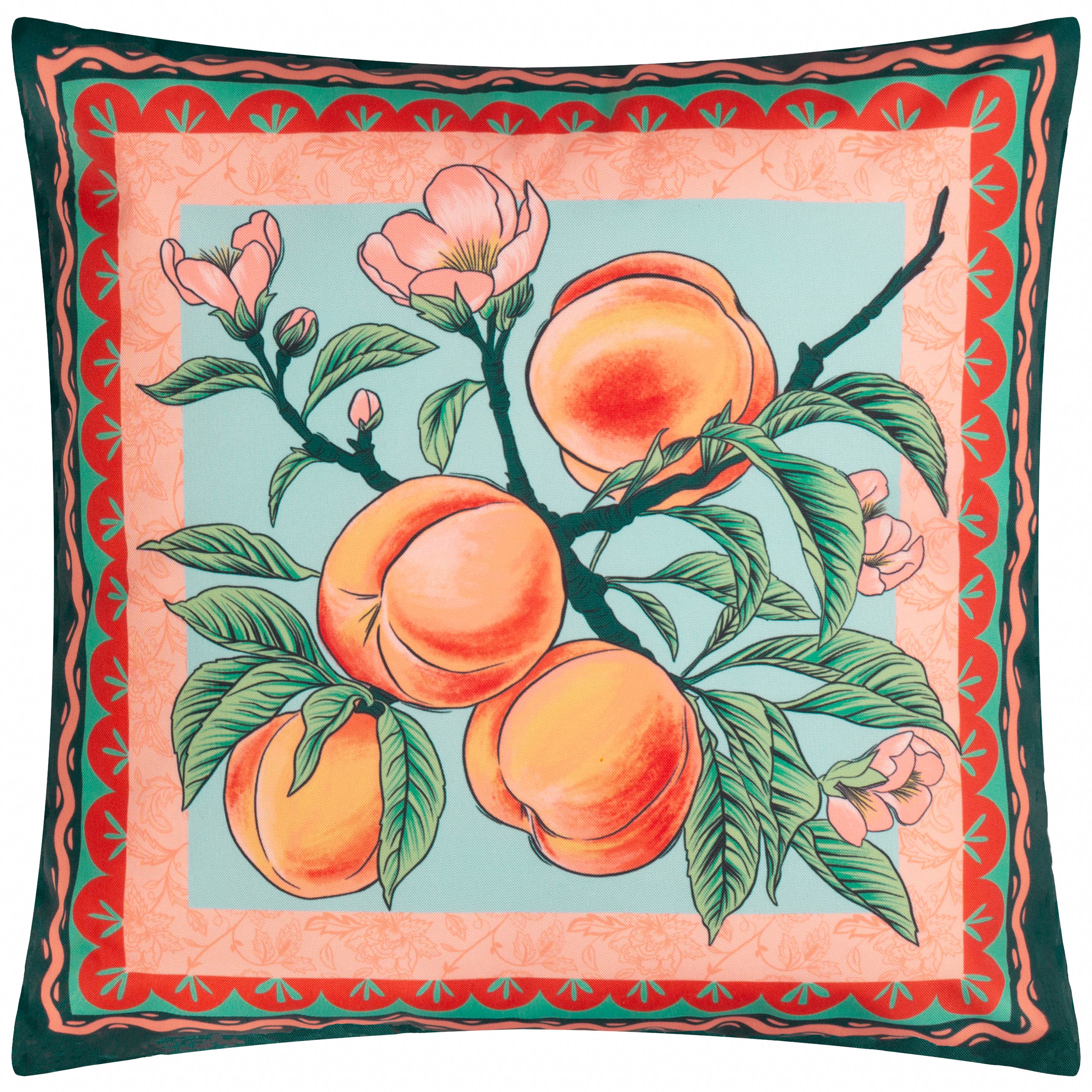 Anemone Peaches Printed Outdoor Cushion