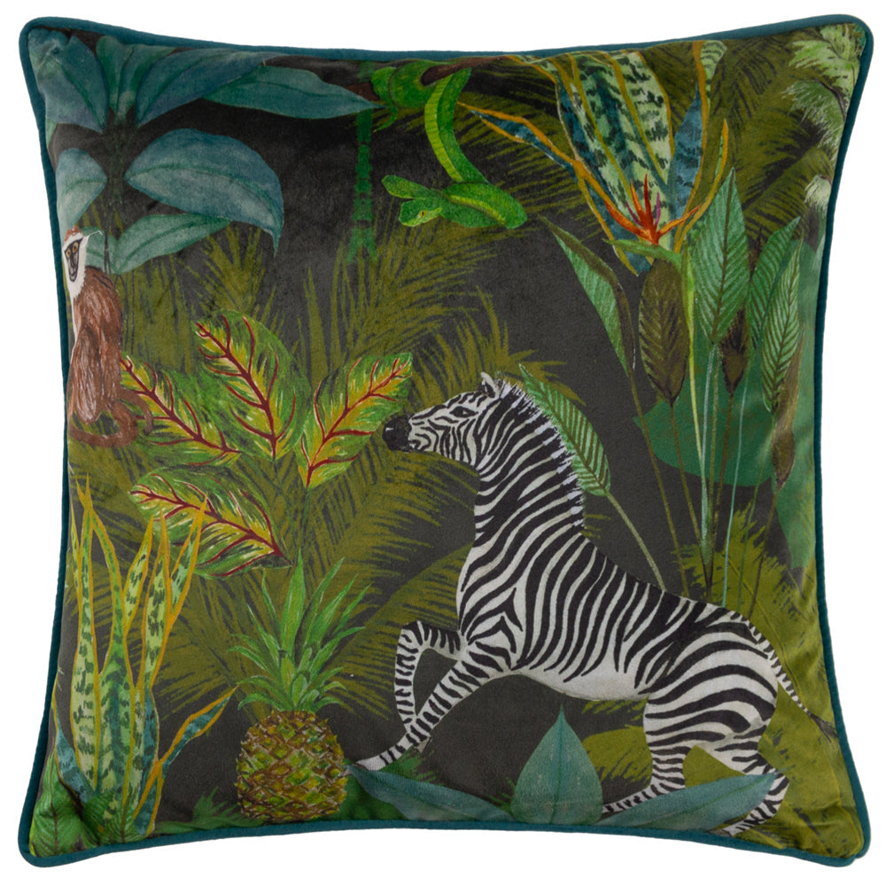 Aranya Piped Velvet Cushion