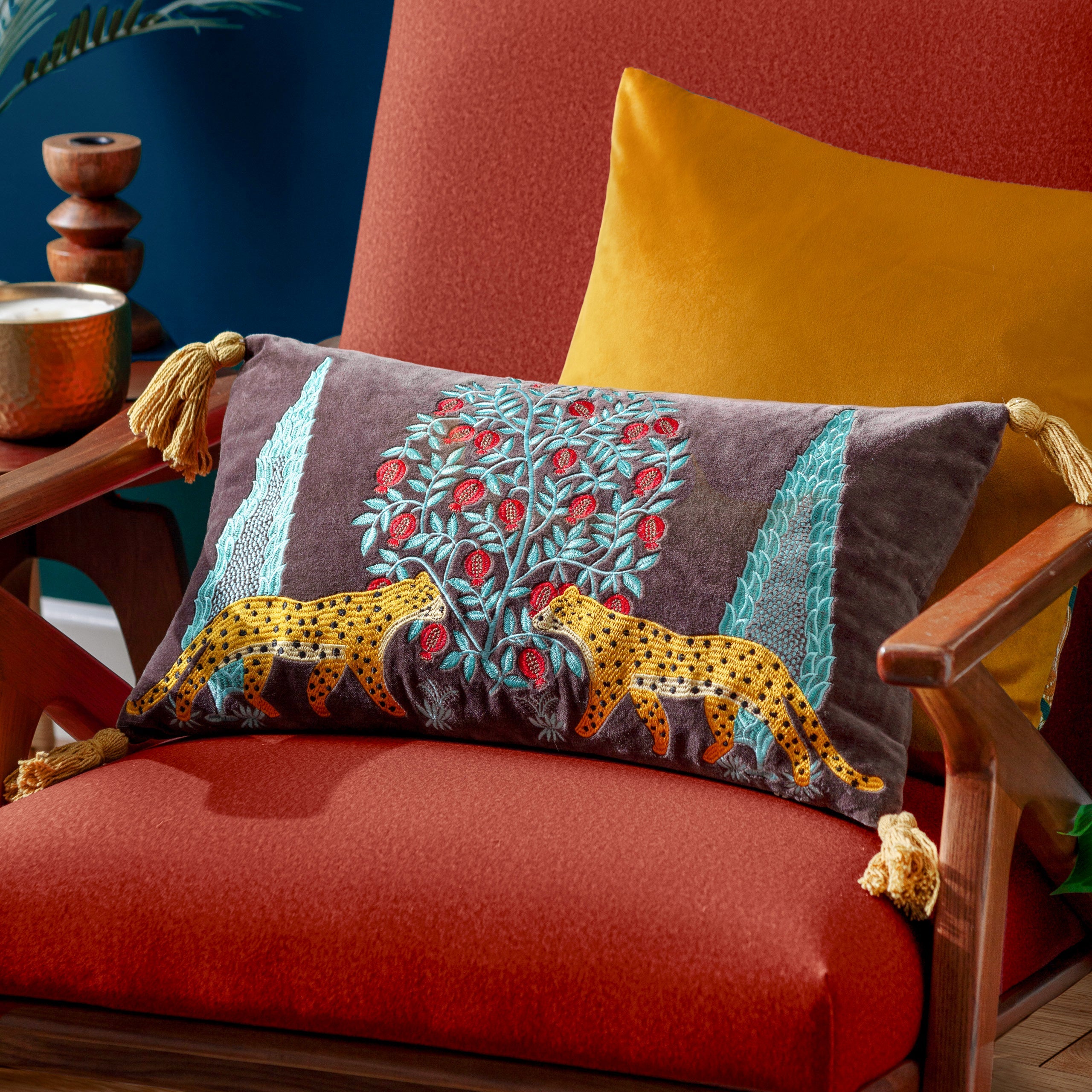 Aritra Embroidered Velvet Cushion