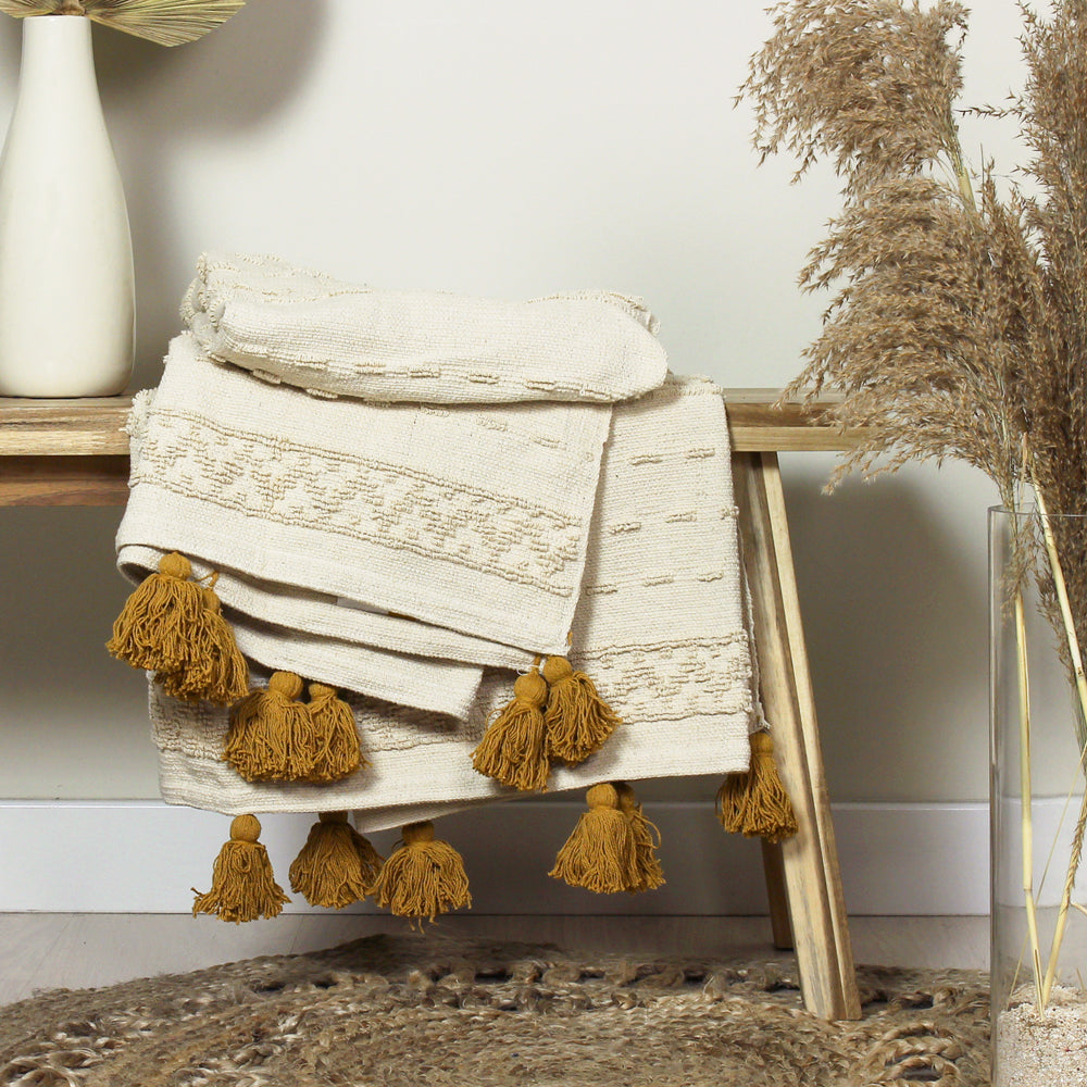 Boho Cotton Tufted Throw