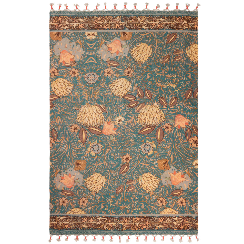Bolais Floral Tasselled Indoor Rug