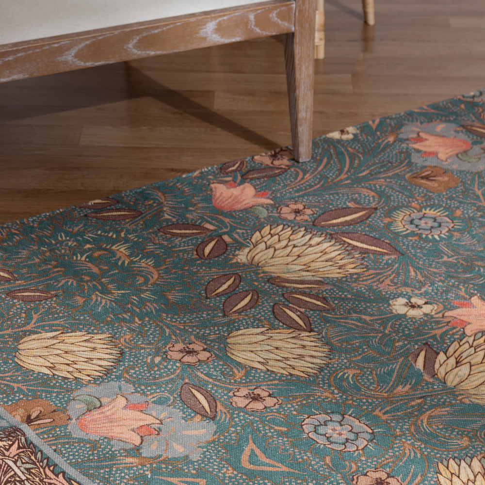 Bolais Floral Tasselled Indoor Rug