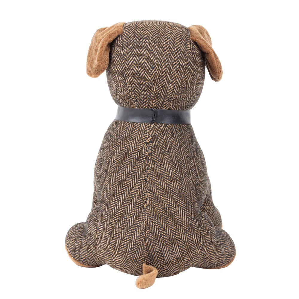 Boston Herringbone Dog Door Stop