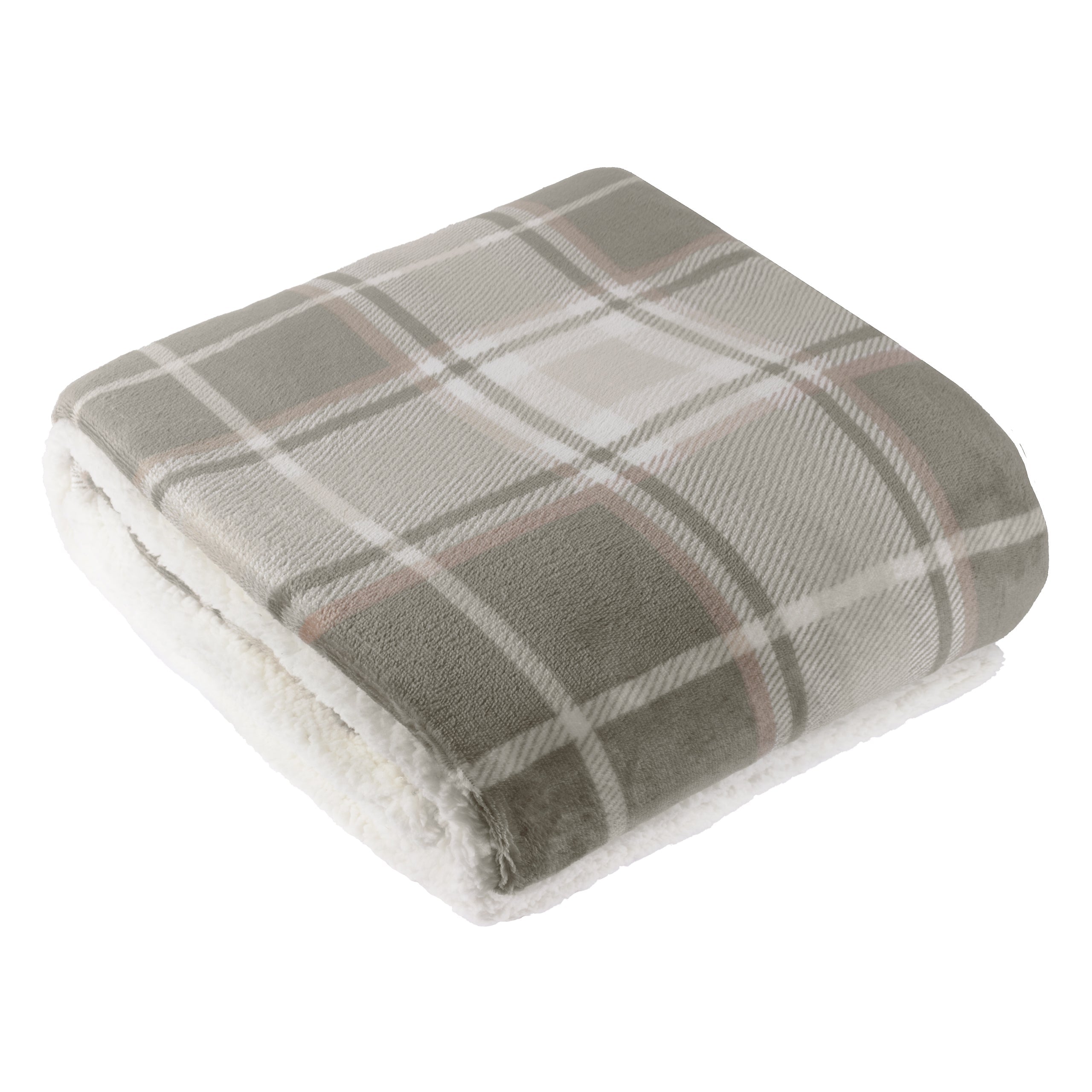 Braemar Check Sherpa Fleece Throw
