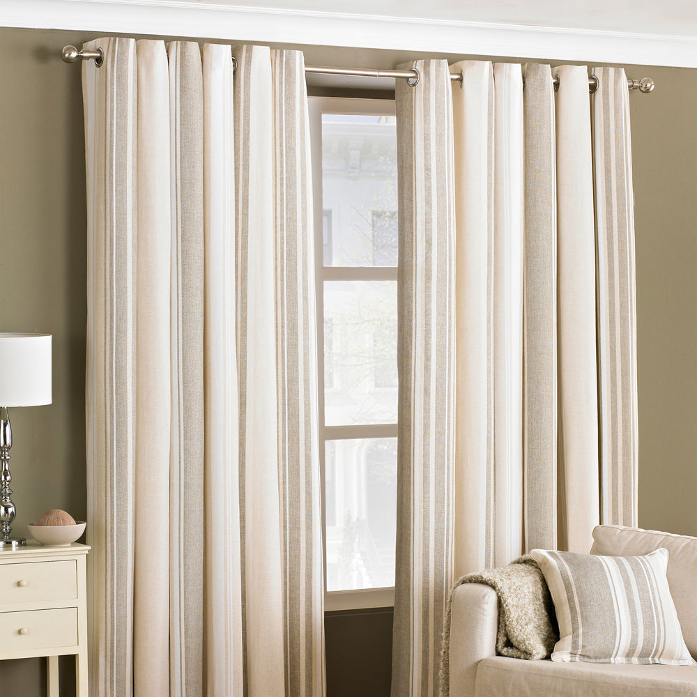 Broadway Striped Eyelet Curtains