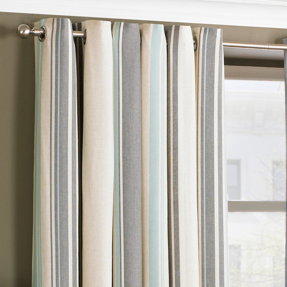 Broadway Striped Eyelet Curtains