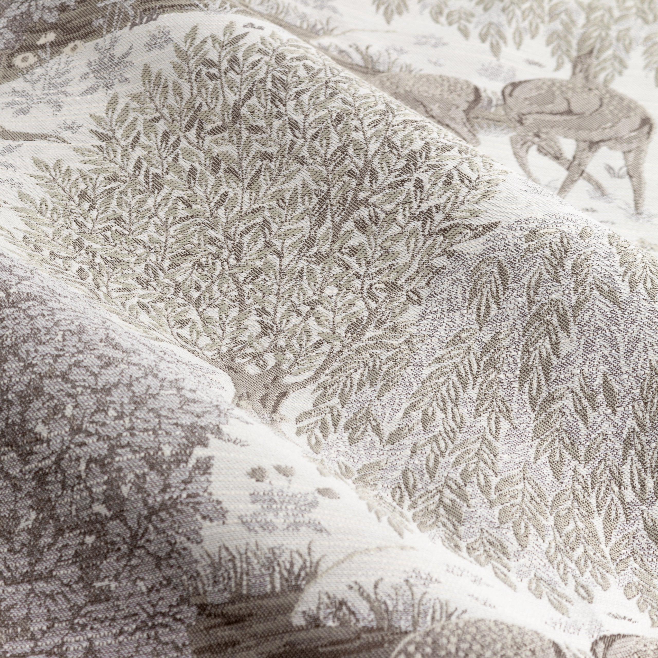 Brook Woodland Jacquard Pencil Pleat Curtains