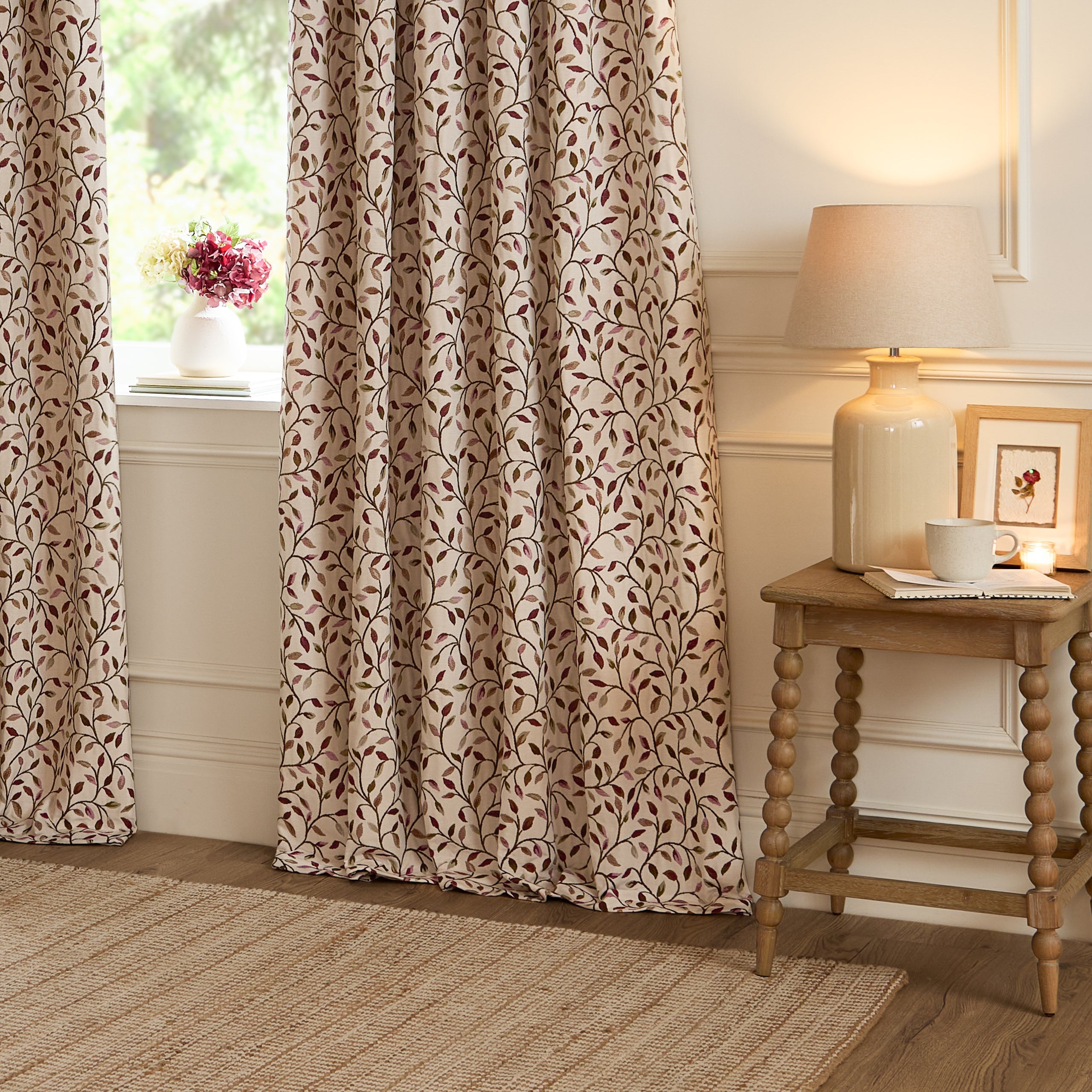 Cervino Jacquard Room Darkening Pencil Pleat Curtains