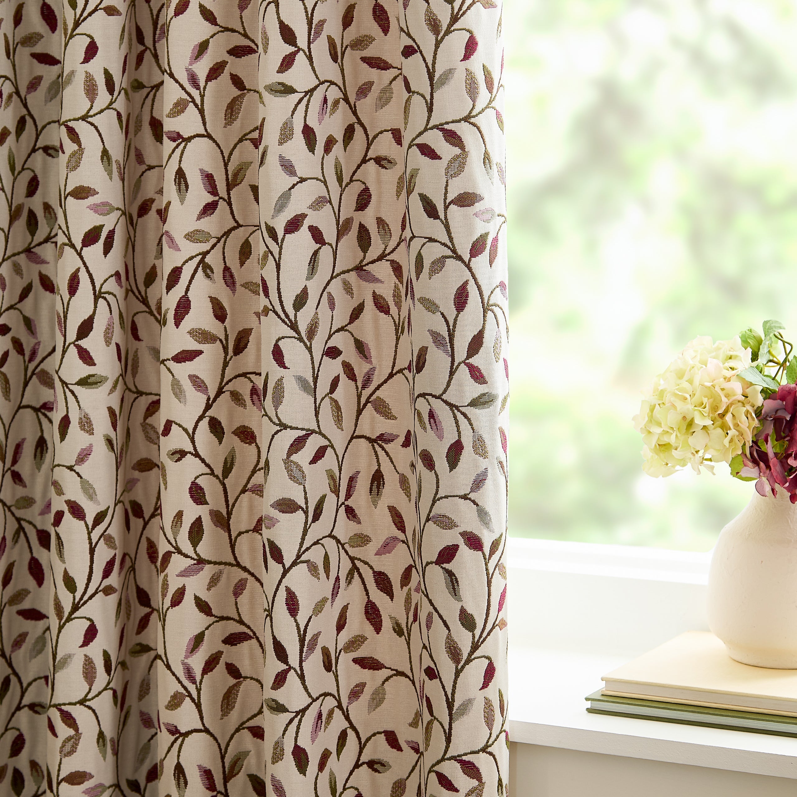 Cervino Jacquard Room Darkening Pencil Pleat Curtains