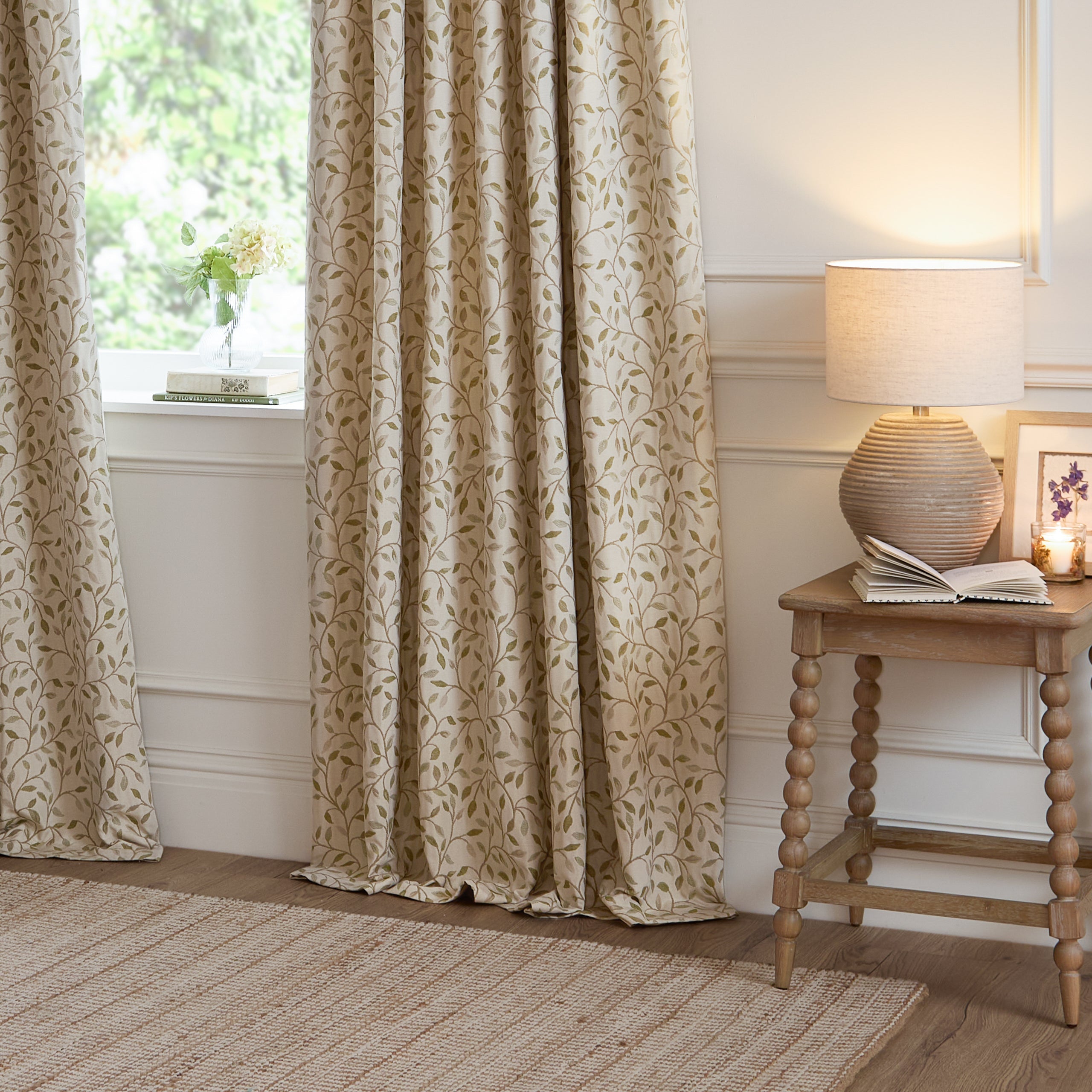 Cervino Jacquard Room Darkening Pencil Pleat Curtains