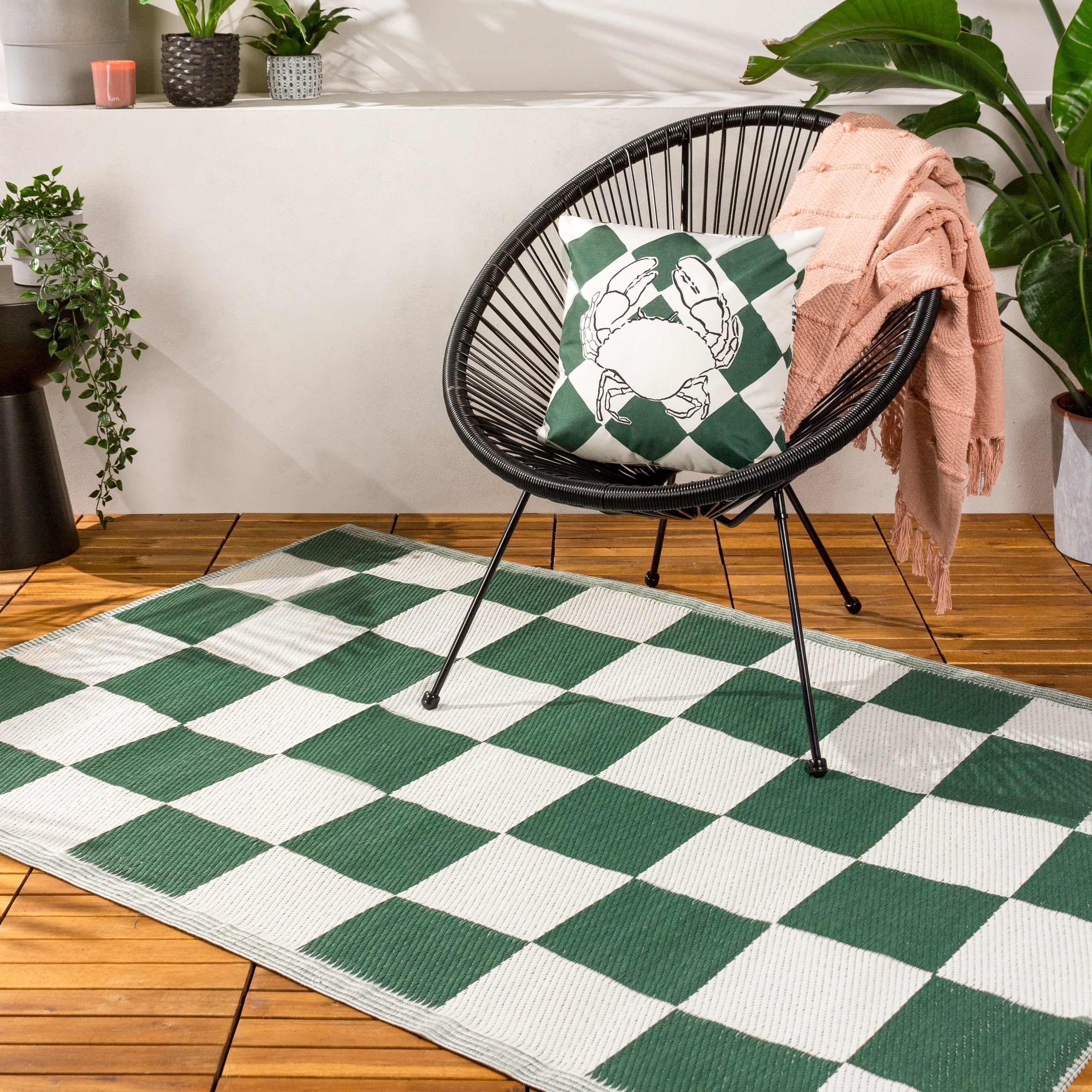 Checkerboard Outdoor Rug