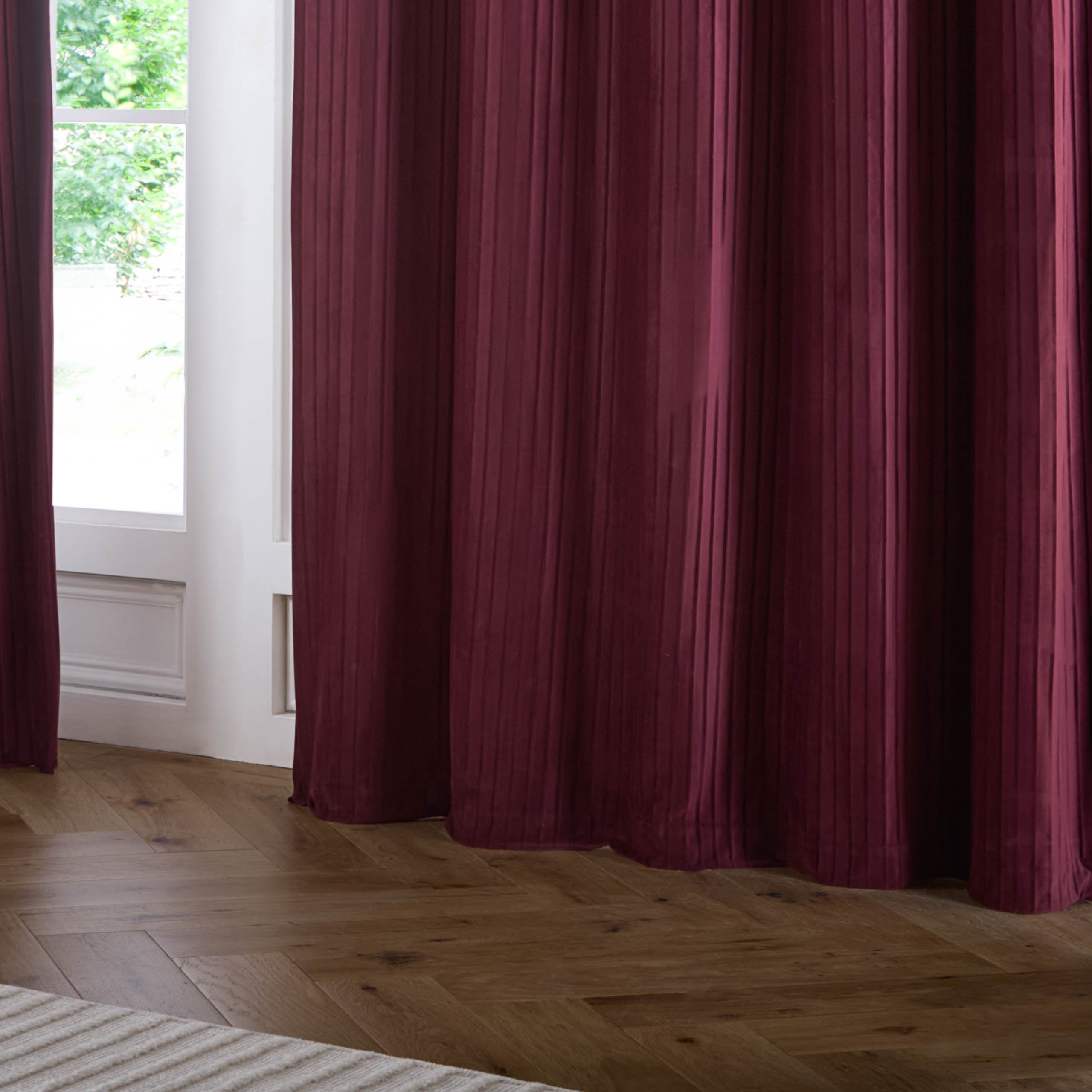 Corinthian Velvet Eyelet Curtains