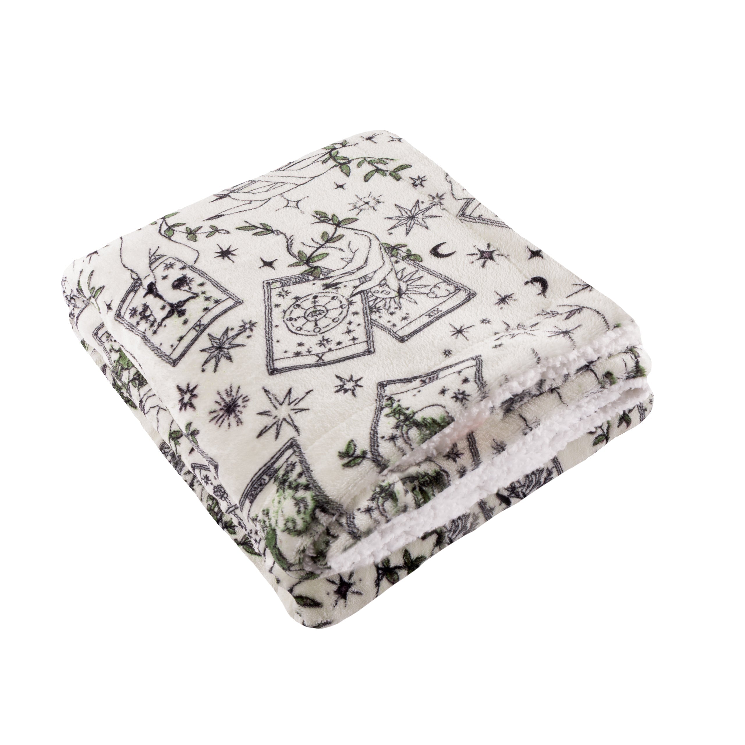 Celestial Stories Printed Sherpa Fleece Throw