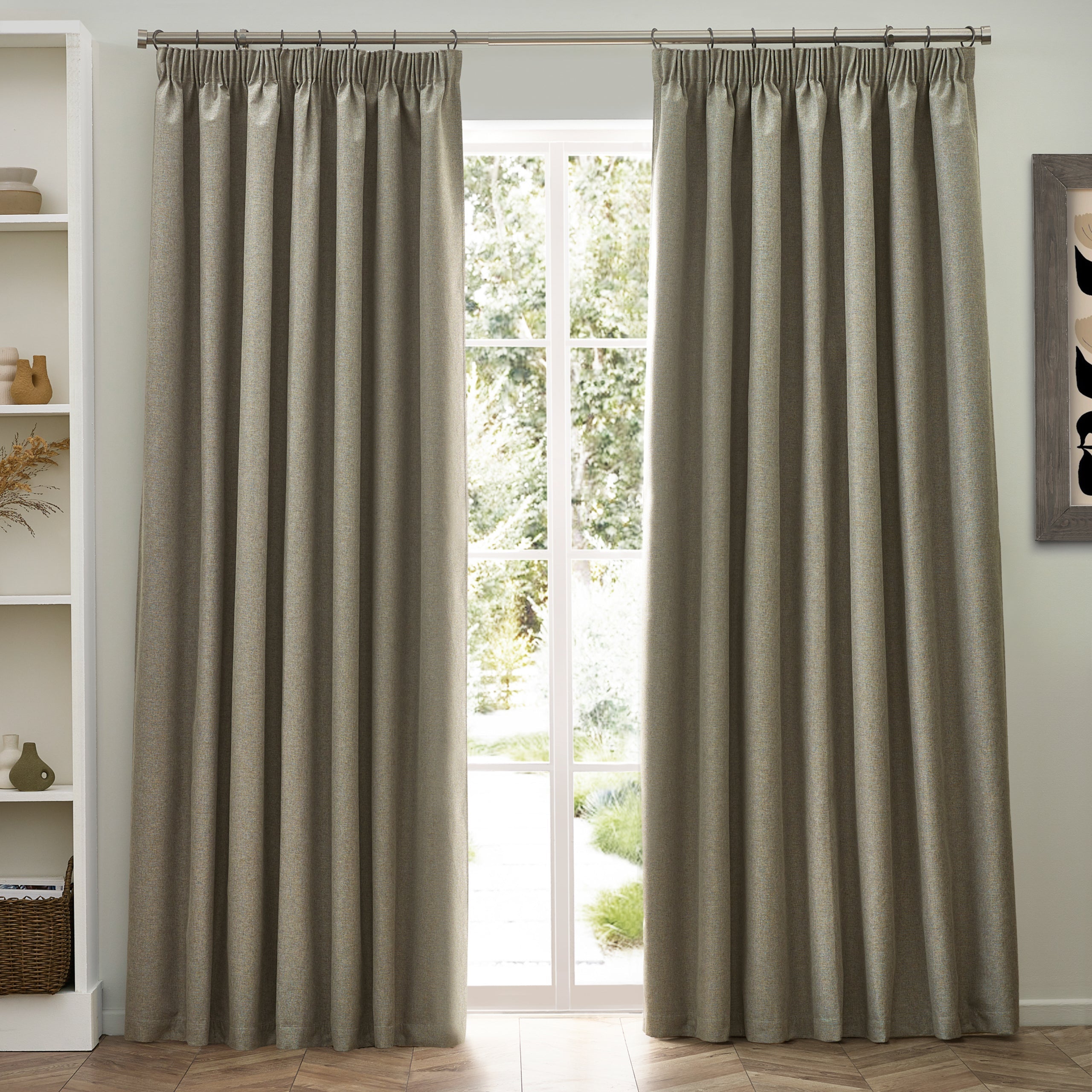 Dawn Textured Blackout Pencil Pleat Curtains