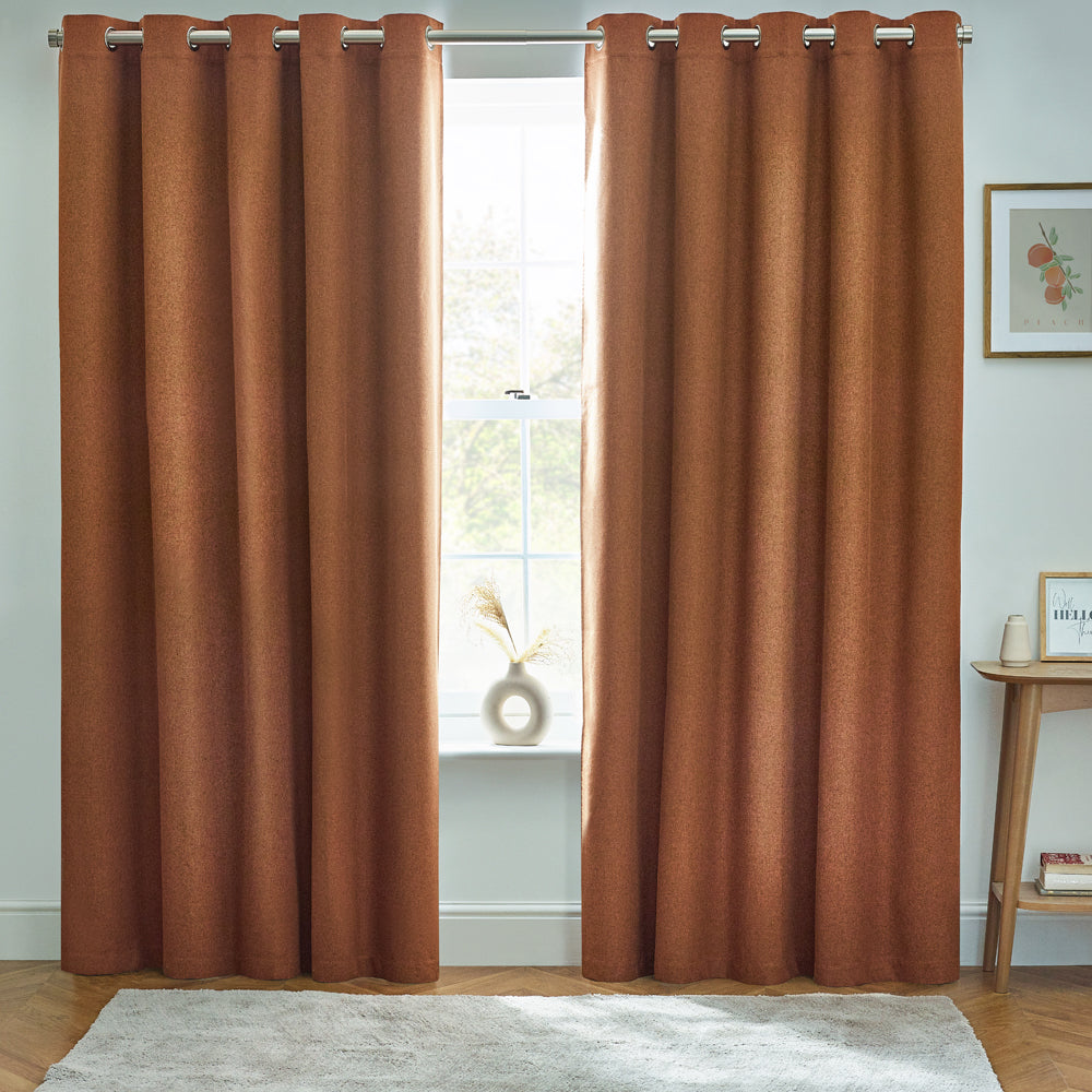Dawn Textured Blackout Eyelet Curtains