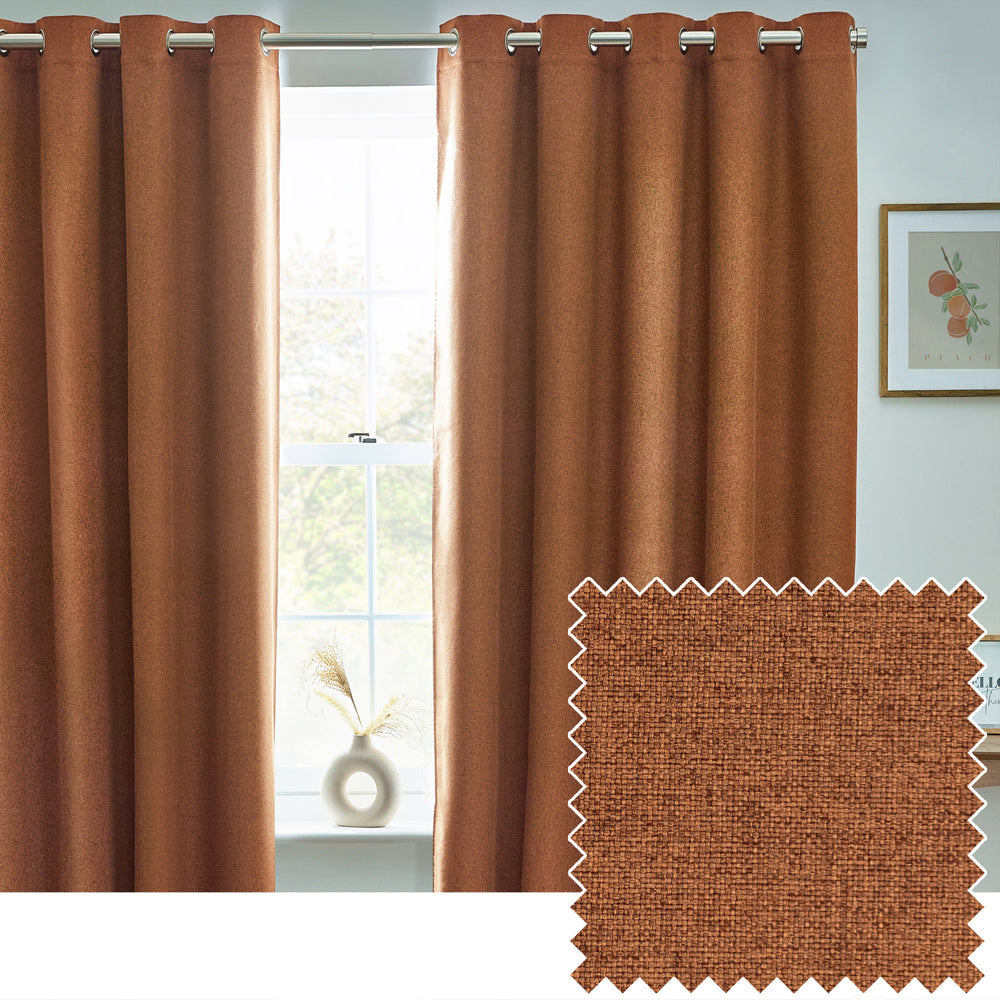 Dawn Textured Blackout Eyelet Curtains