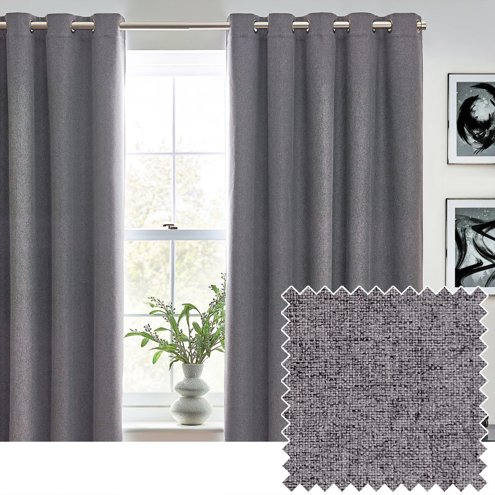 Dawn Textured Blackout Eyelet Curtains