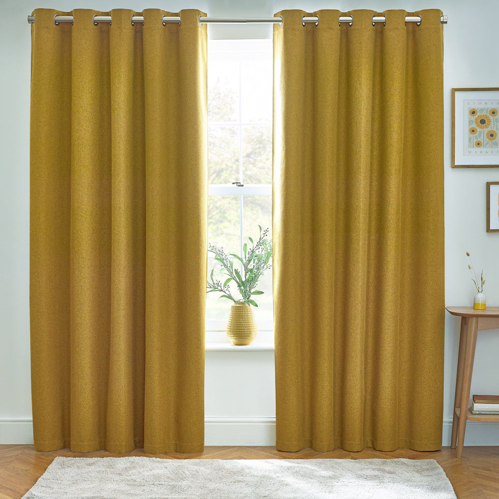 Dawn Textured Blackout Eyelet Curtains