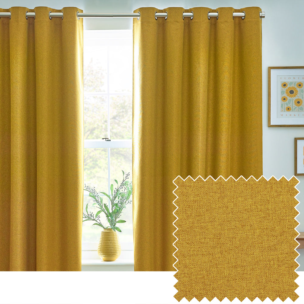 Dawn Textured Blackout Eyelet Curtains