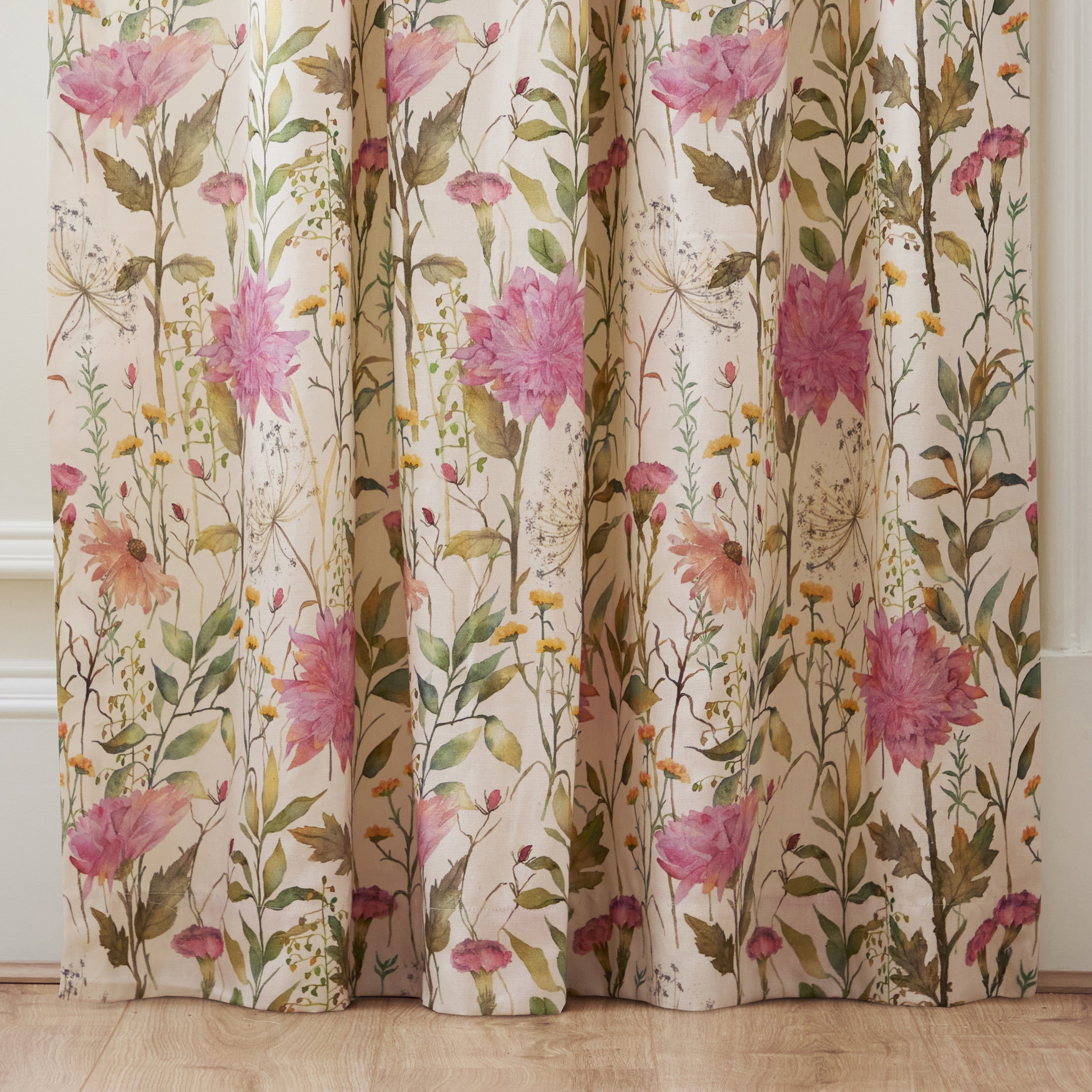 Delamere Printed Pencil Pleat Curtains