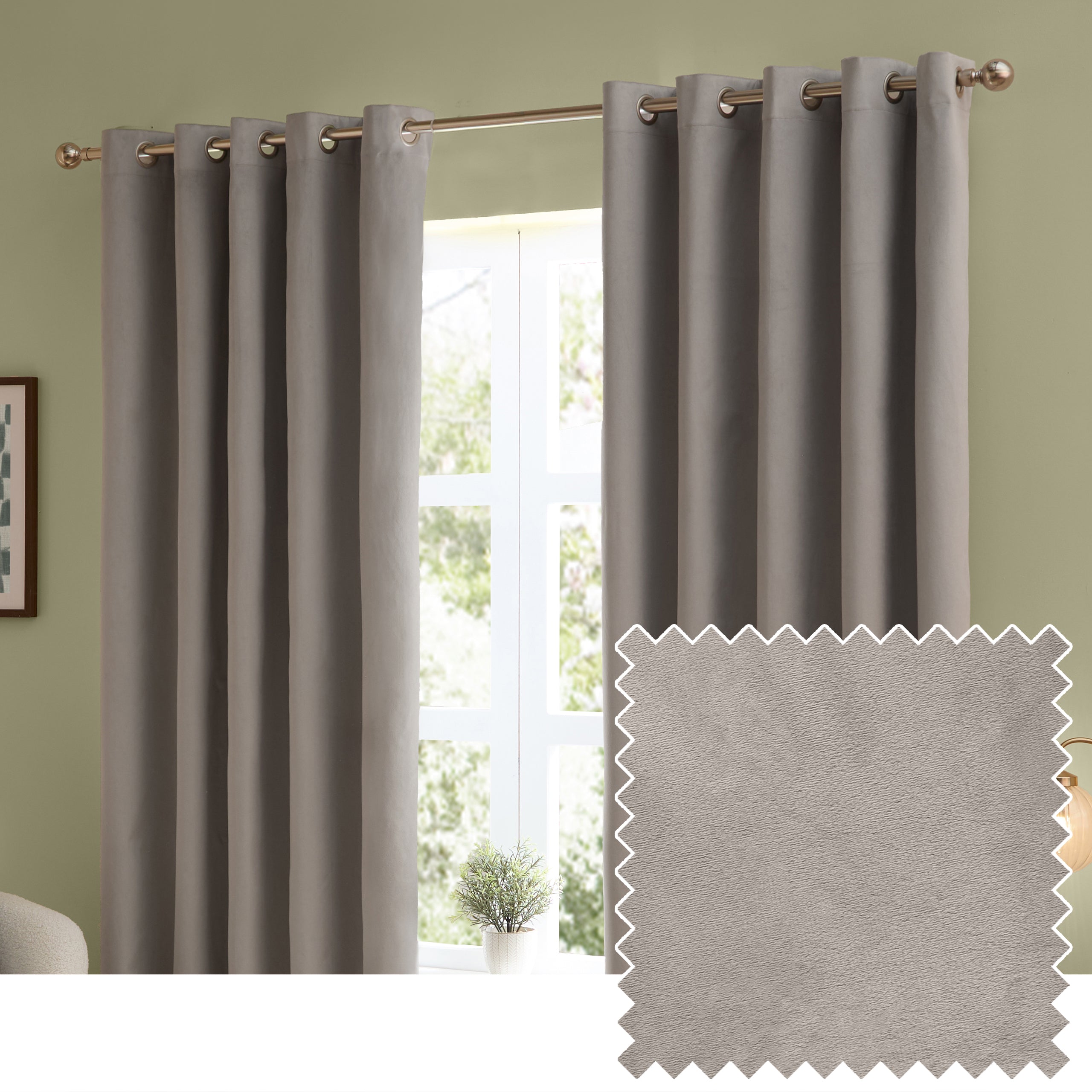 The Ultimate Velvet Blackout Eyelet Curtains