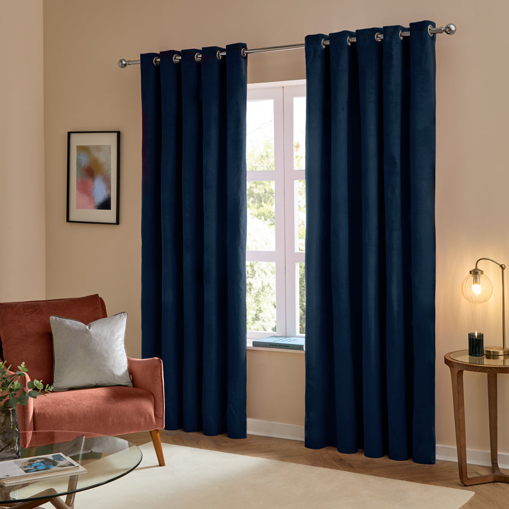 The Ultimate Velvet Blackout Eyelet Curtains
