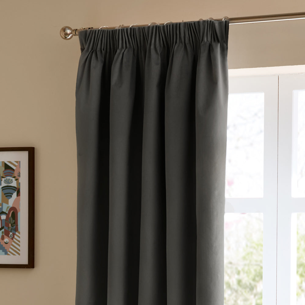 The Ultimate Velvet Room Darkening Pencil Pleat Curtains
