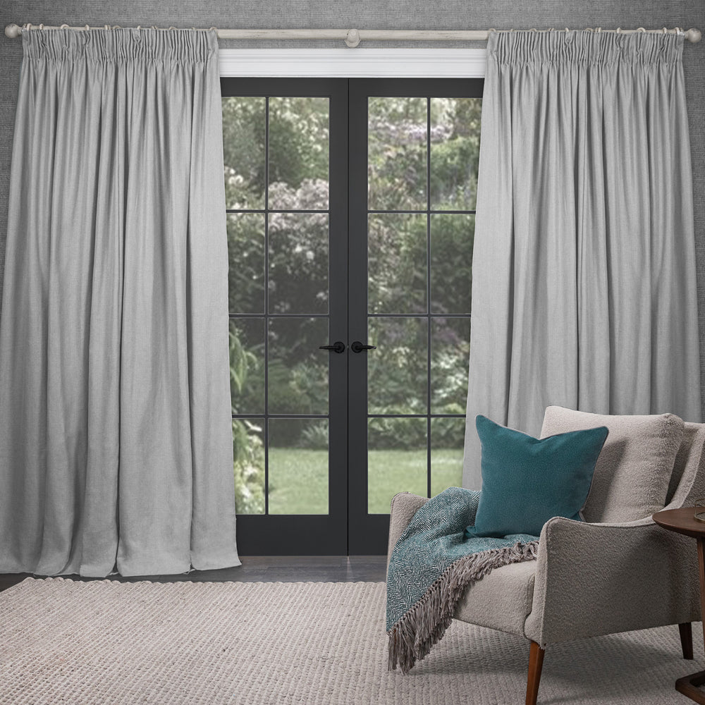 Emilio Woven Pencil Pleat Curtains