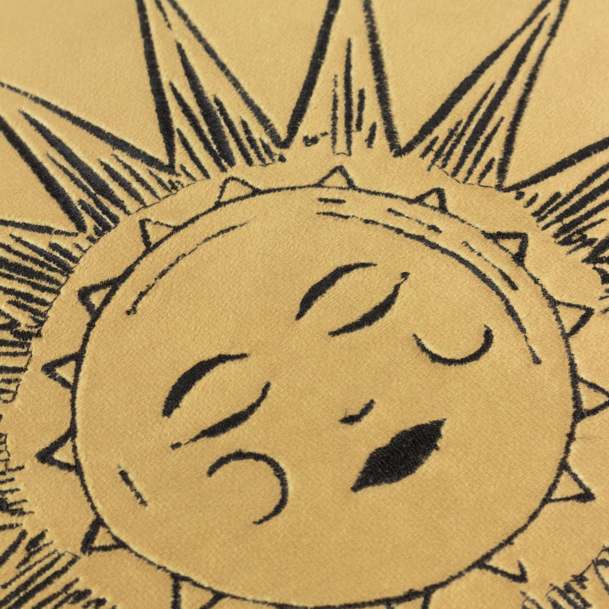 Ethereal Sun Velvet Round Cushion