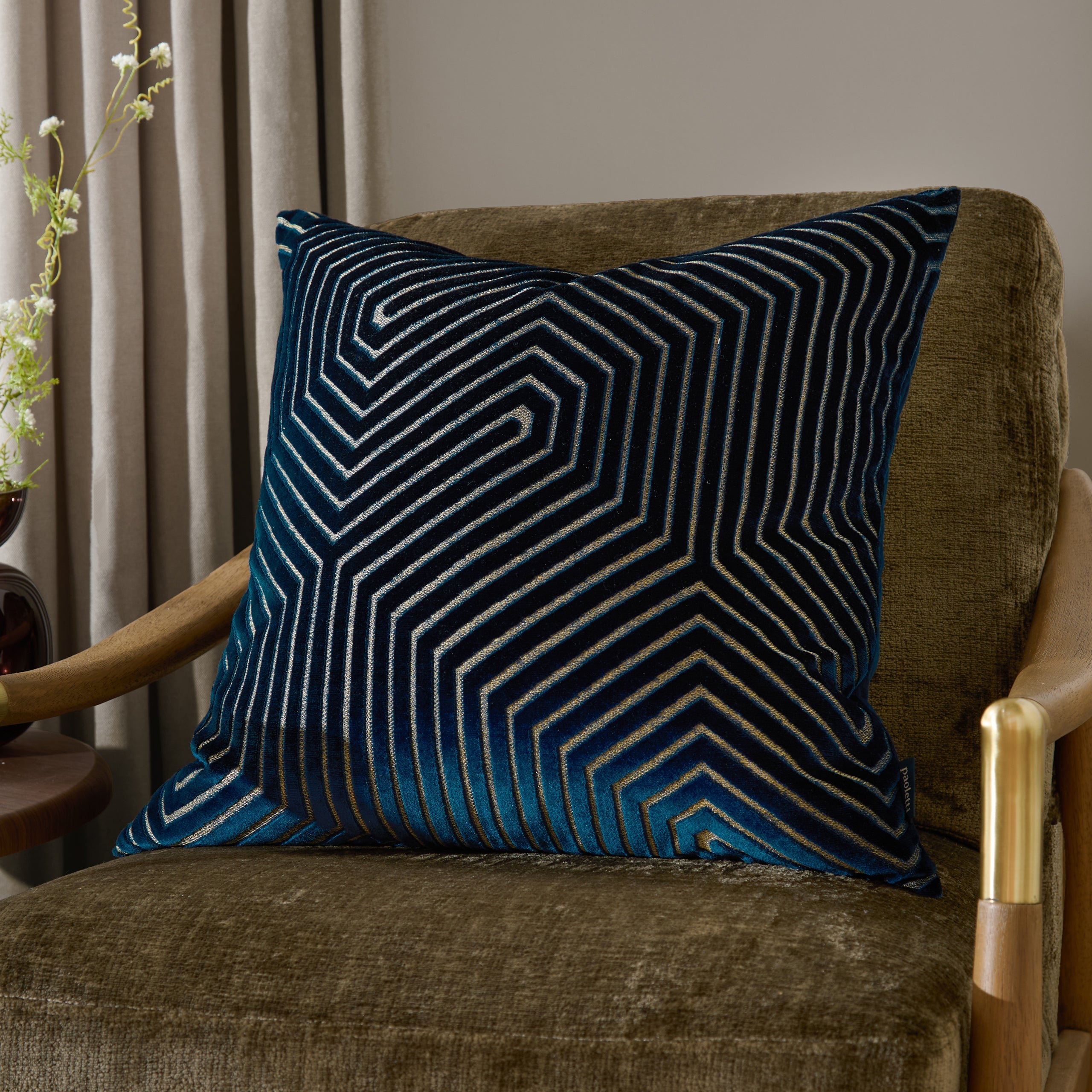 Evoke Cut Velvet Cushion