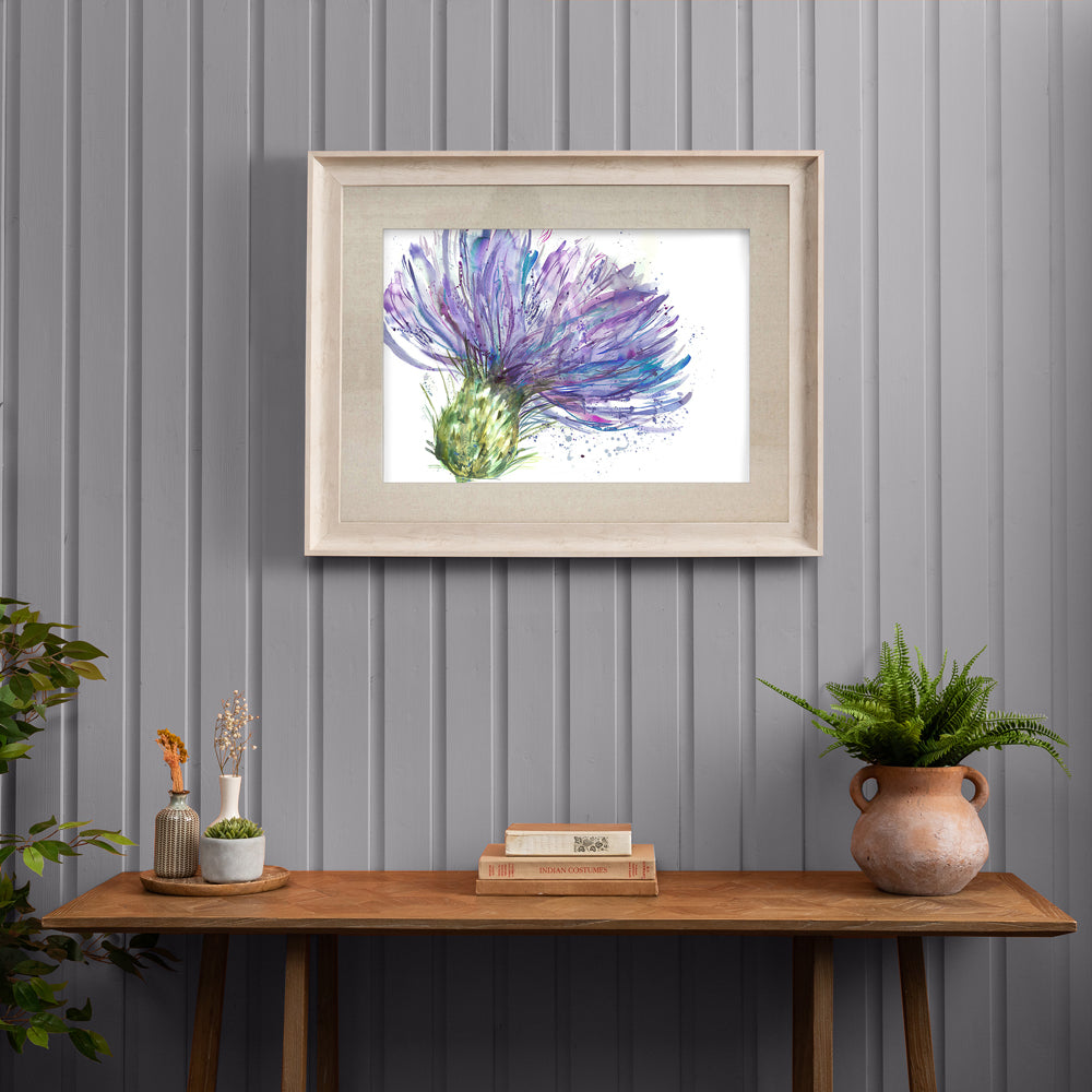 Expressive Thistle Framed Print