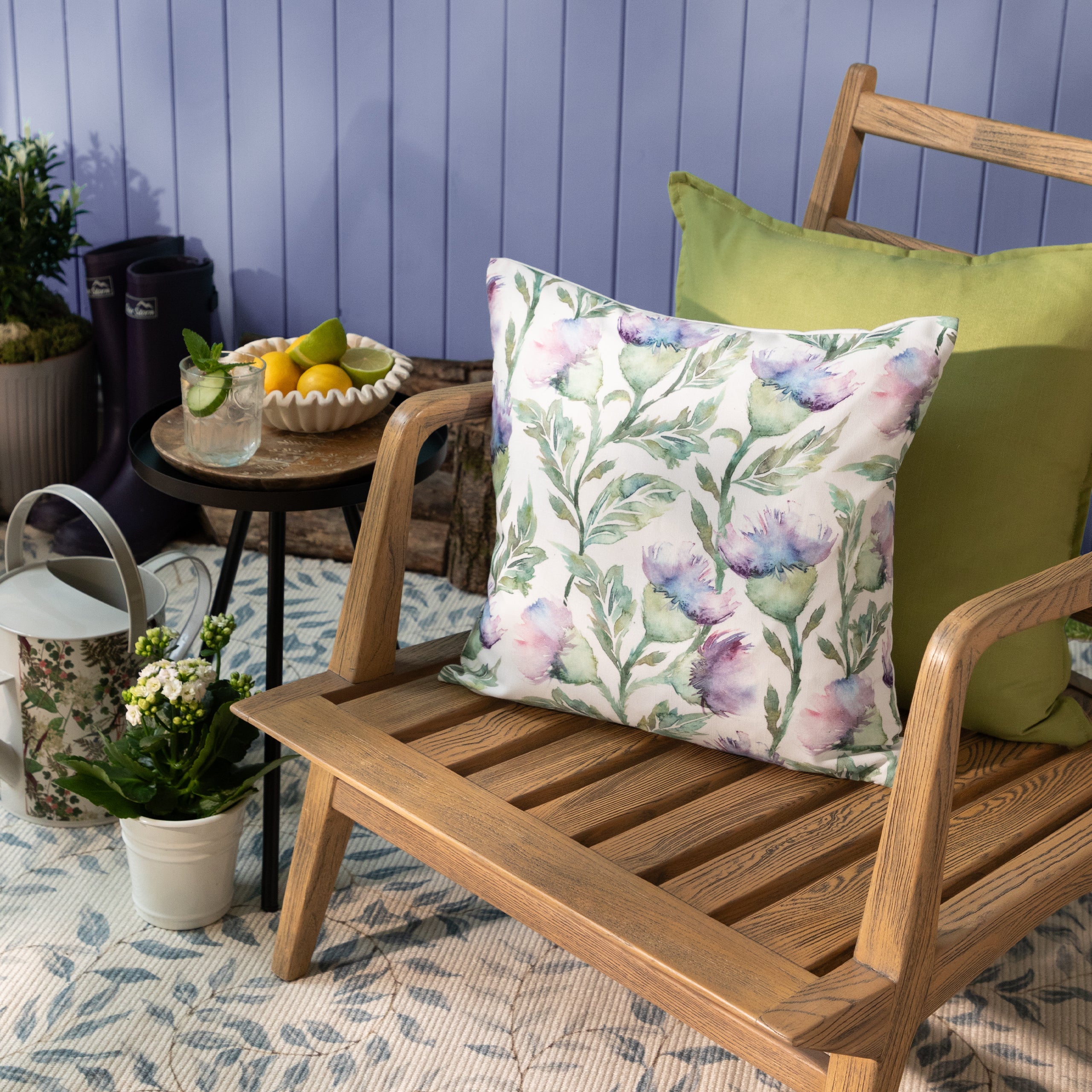 Expressive Thistle Outdoor Cushion