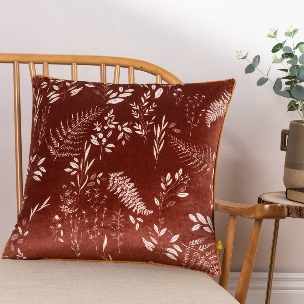 Fearne Printed Velvet Cushion