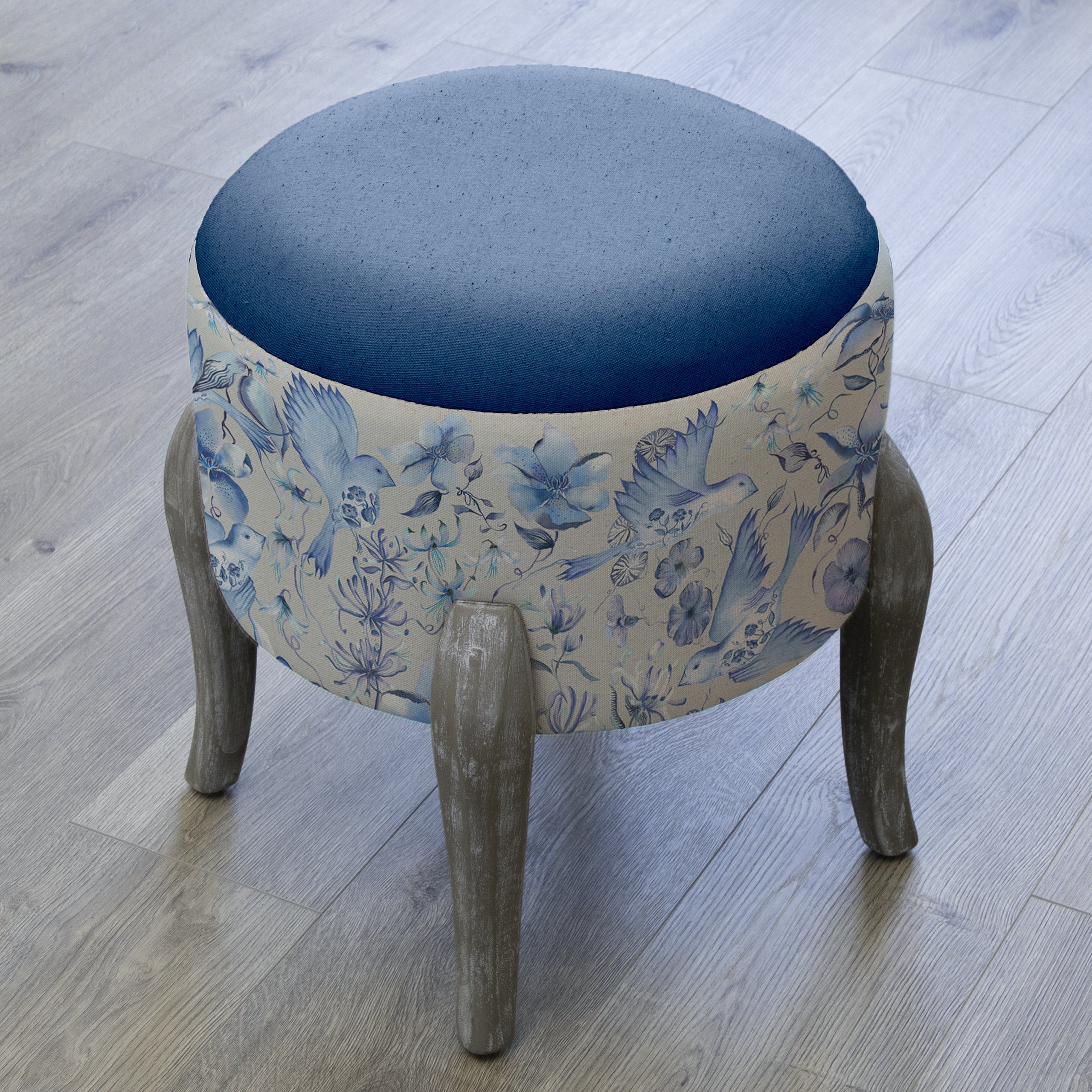 Floella Printed Finn Footstool