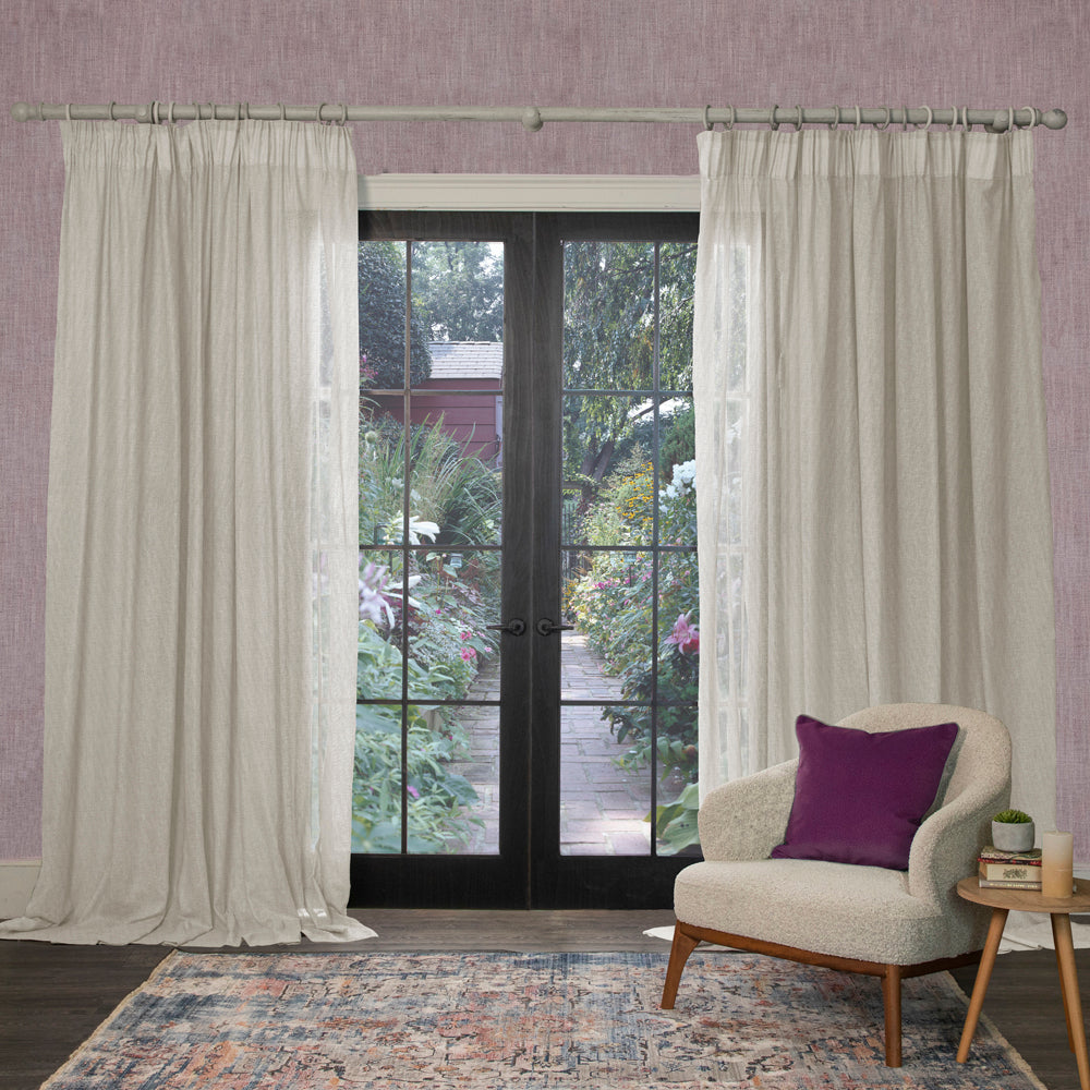 Focus Sheer Woven Pencil Pleat Curtains