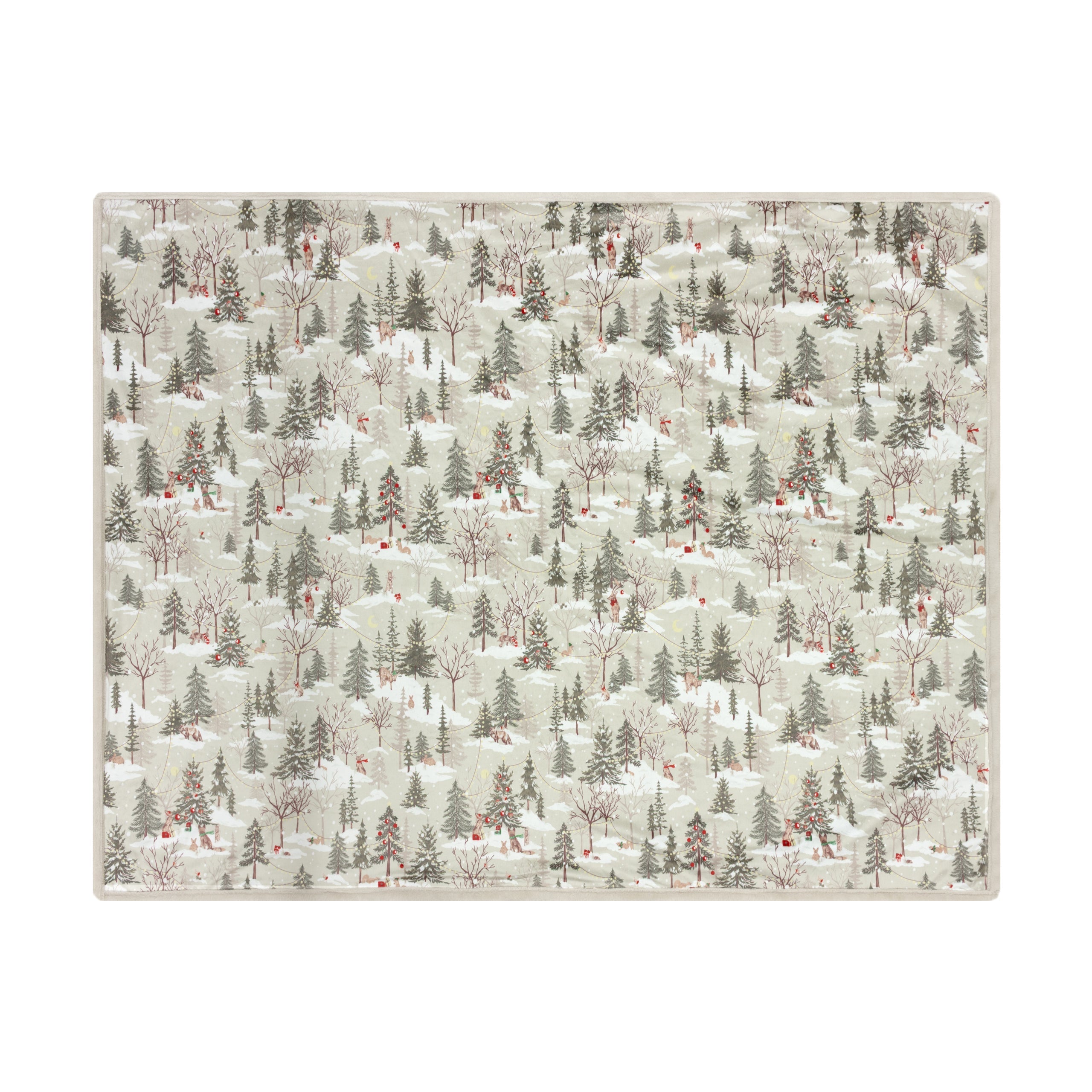 Forest Festivities Faux Fur Throw