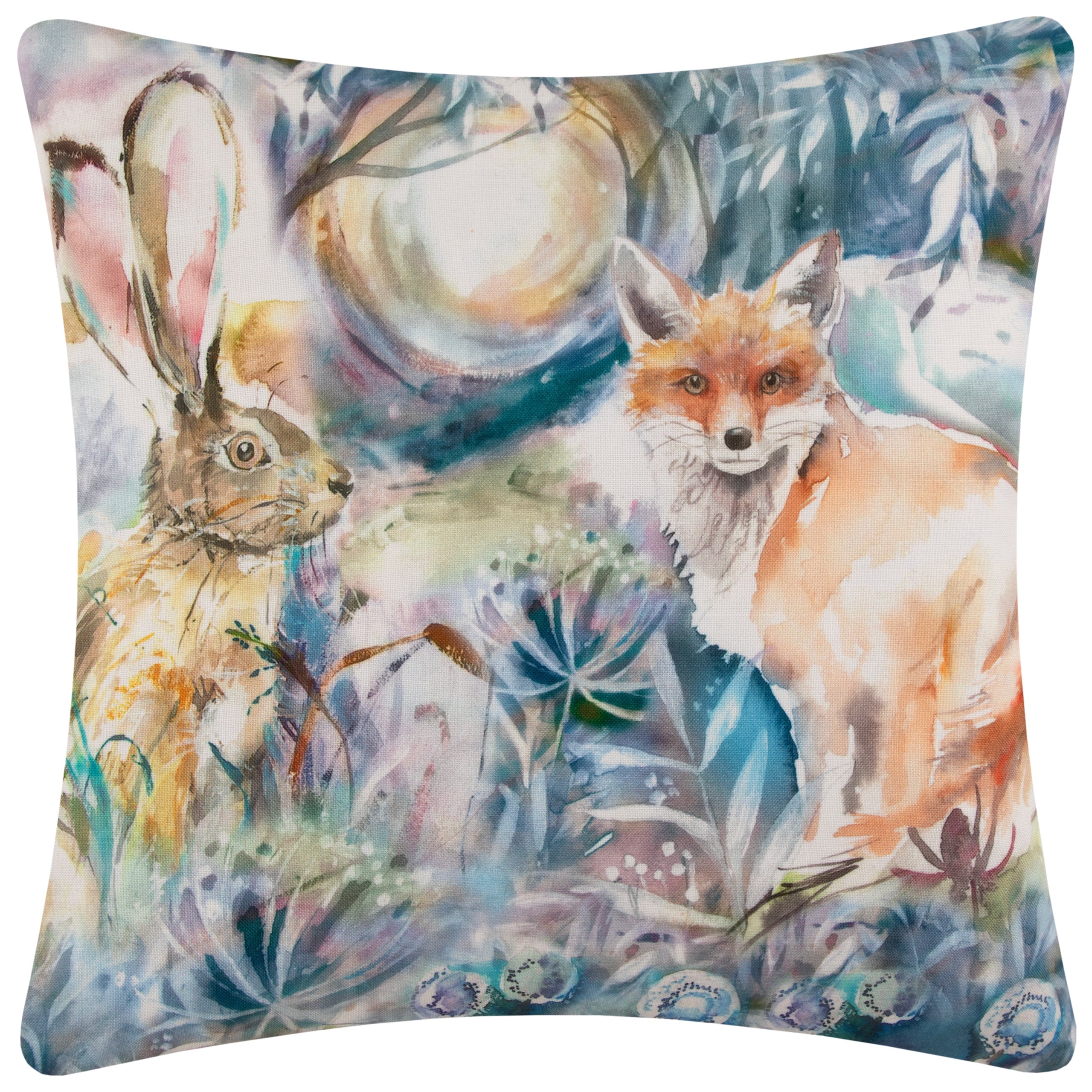 Fox And Hare Outdoor Cushion True