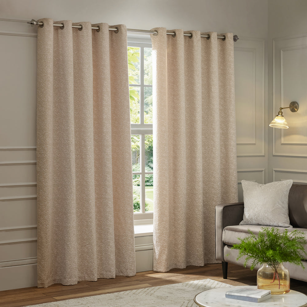 Galaxy Chenille Room Darkening Eyelet Curtains