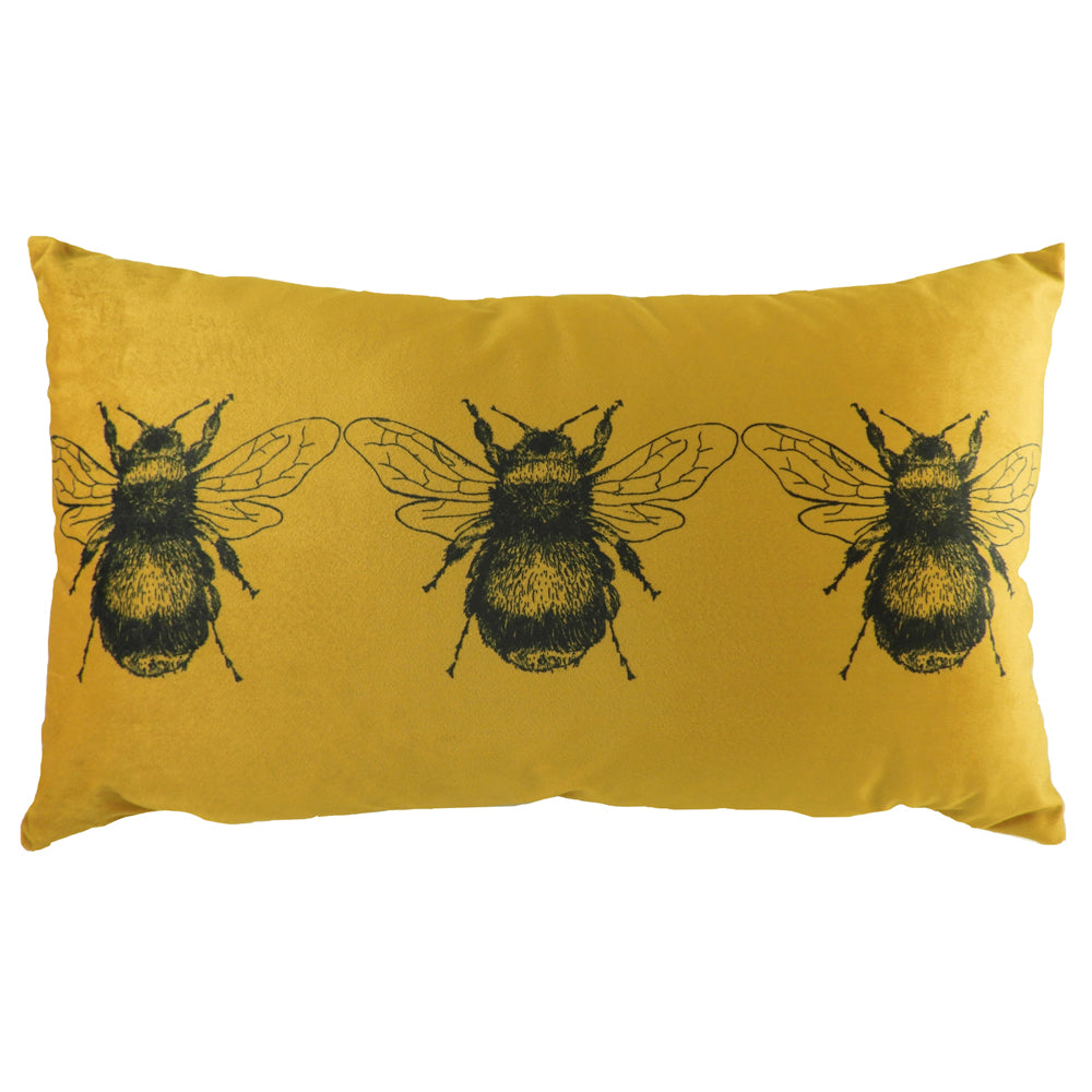Bee Rectangular Velvet Cushion