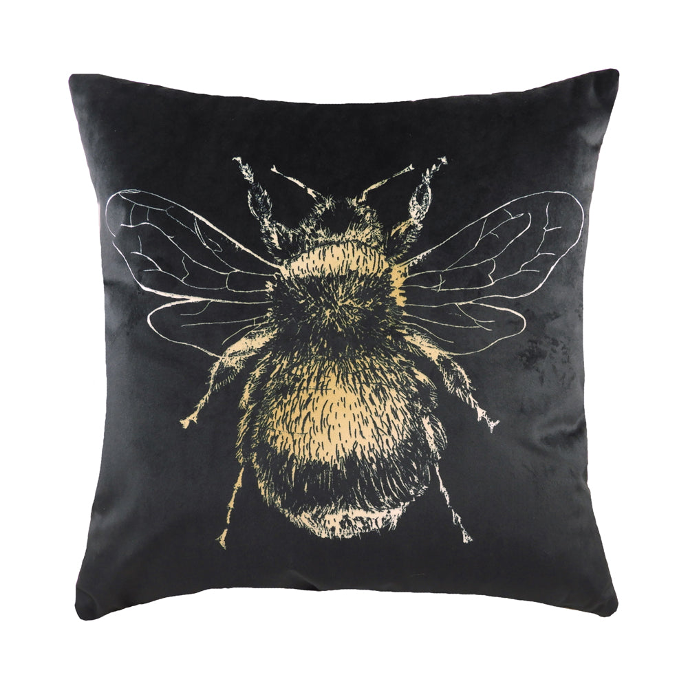 Gold Bee Velvet Cushion