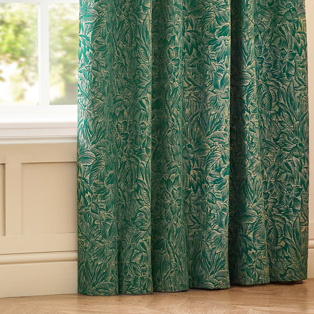 Grantley Jacquard Pencil Pleat Curtains