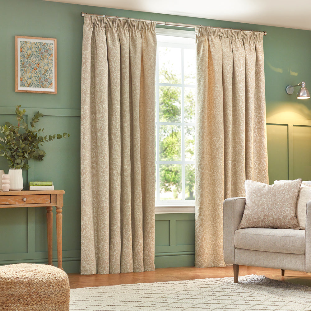 Grantley Jacquard Pencil Pleat Curtains