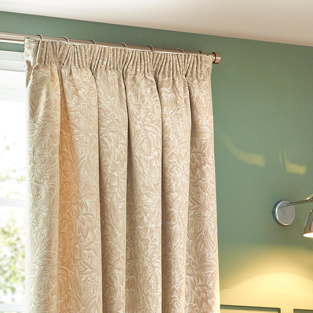 Grantley Jacquard Pencil Pleat Curtains