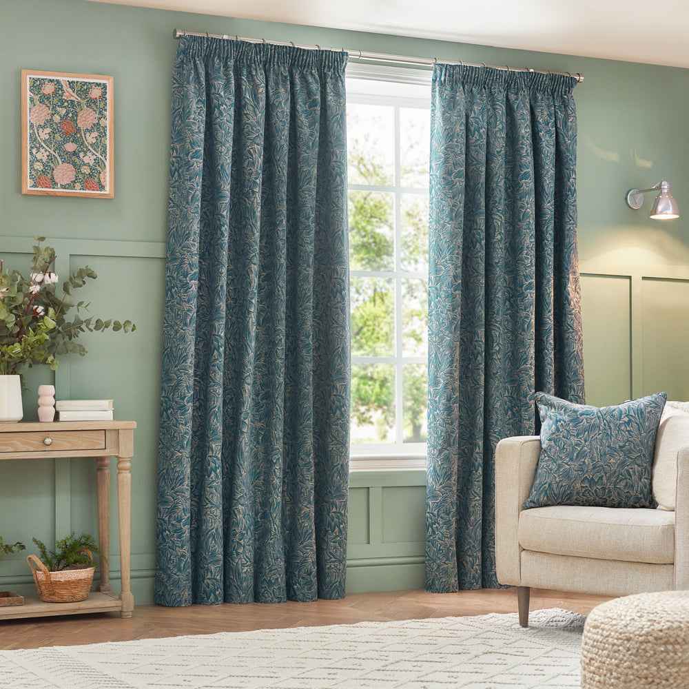 Grantley Jacquard Pencil Pleat Curtains