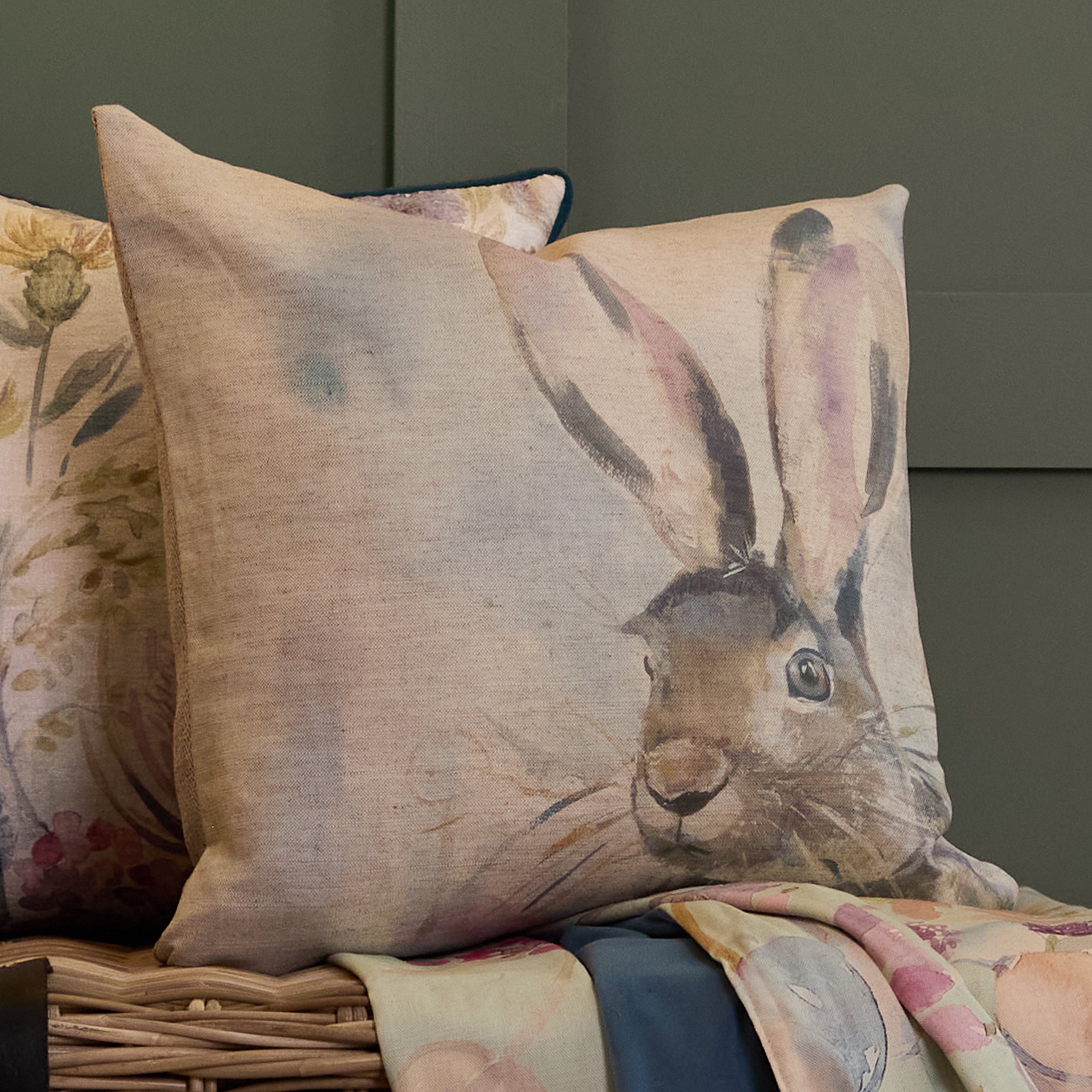 Harriet Hare Printed Cushion