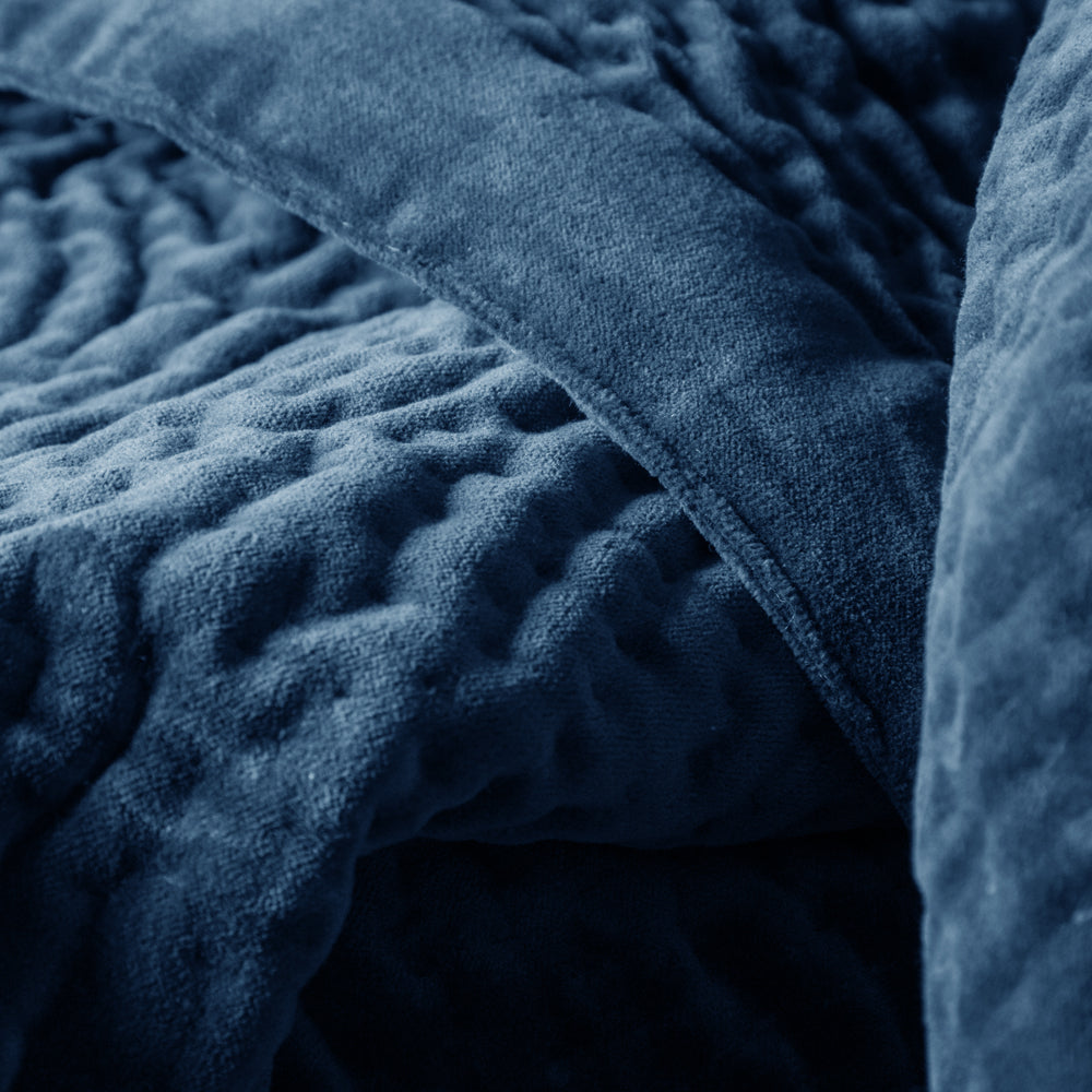 Haze Velvet Quilted Throw